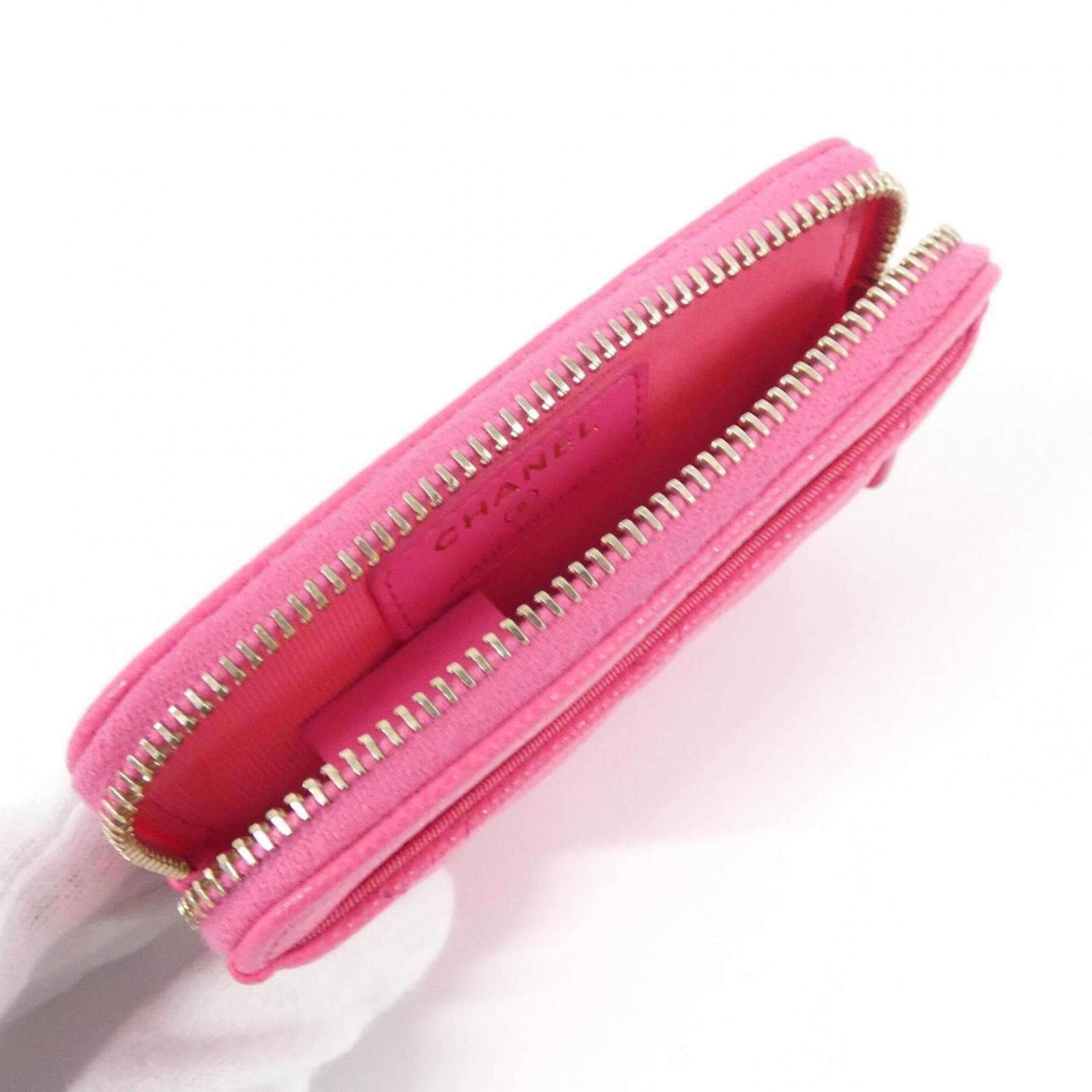 Chanel Pink Grained Calfskin Coin Purse/Coin Case (Pre-Owned)