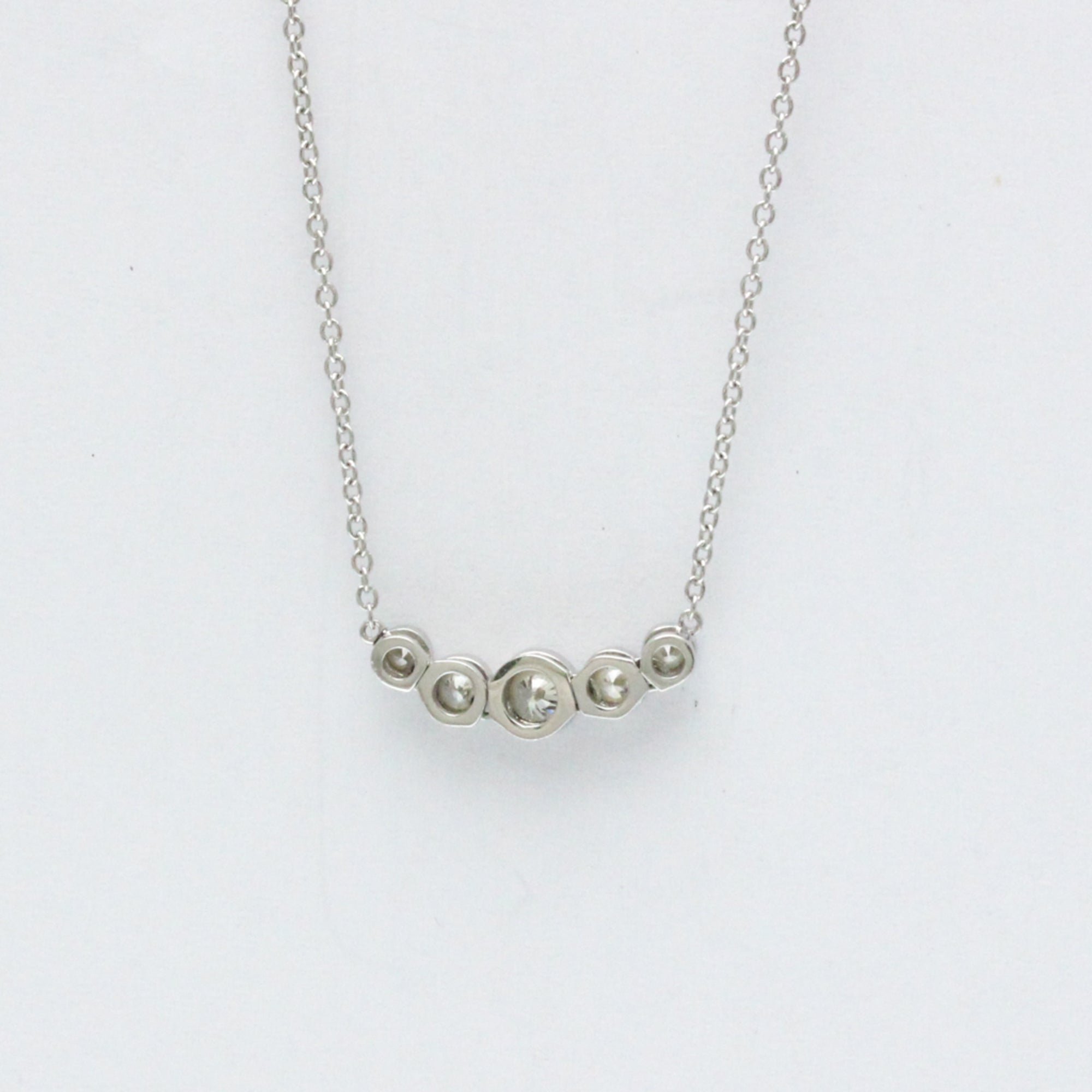 Tiffany & Co. Jazz Graduated Pendant Necklace Platinum And Diamonds Silver Platinum Necklace Jewelry (Pre-Owned)