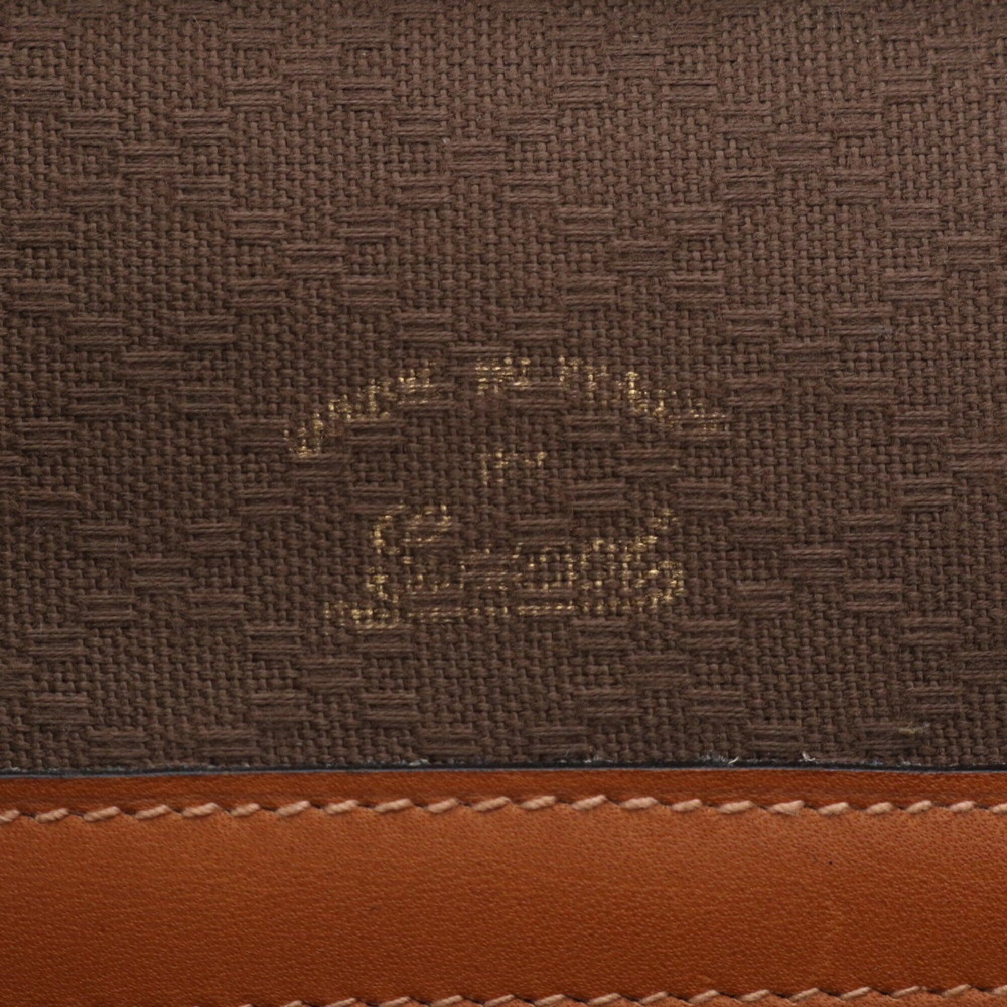 Gucci Brown Leather Canvas Boston Bag Tote Bag (Pre-Owned)