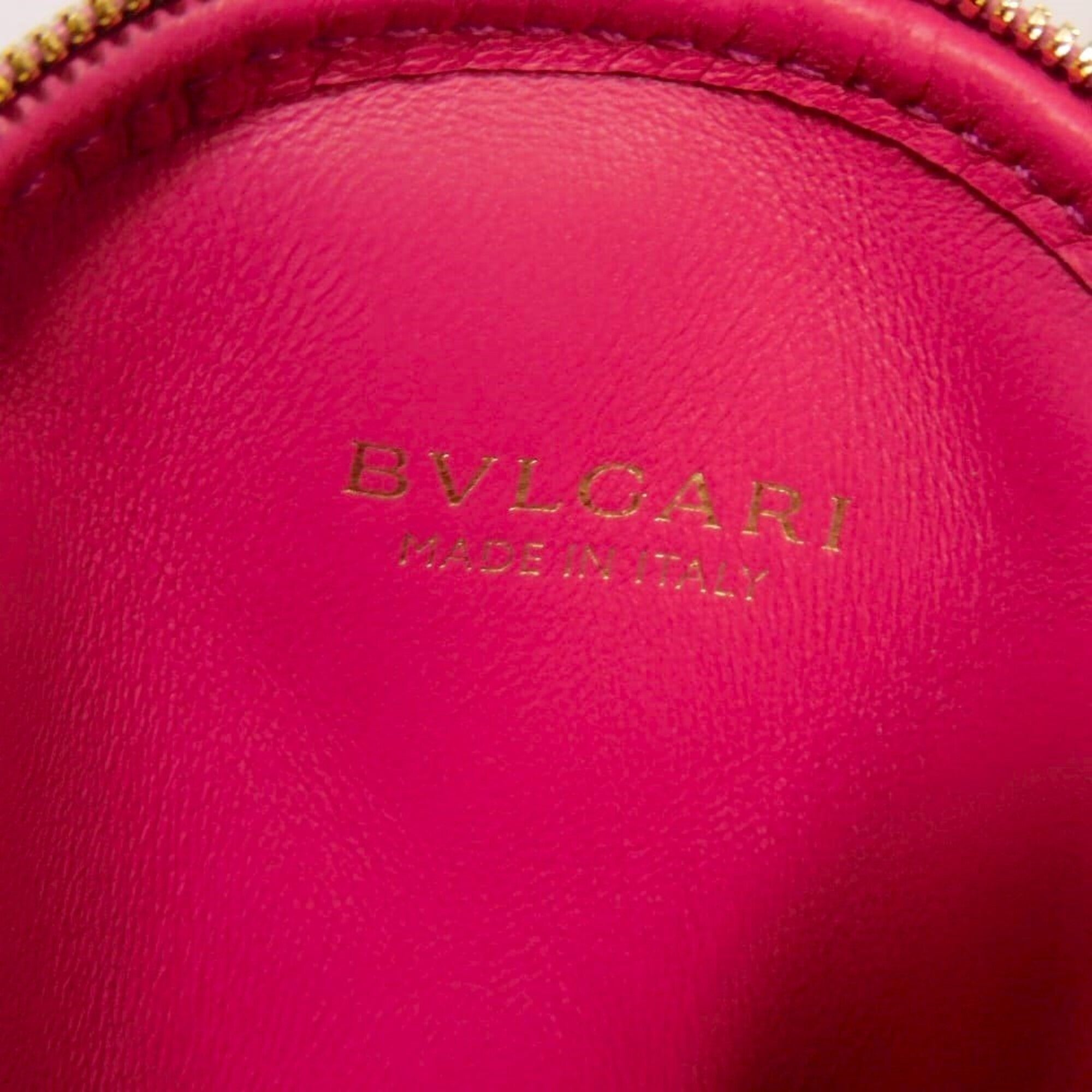 Bvlgari Pink Red Color Pochette Pouch Shoulder Bag (Pre-Owned)
