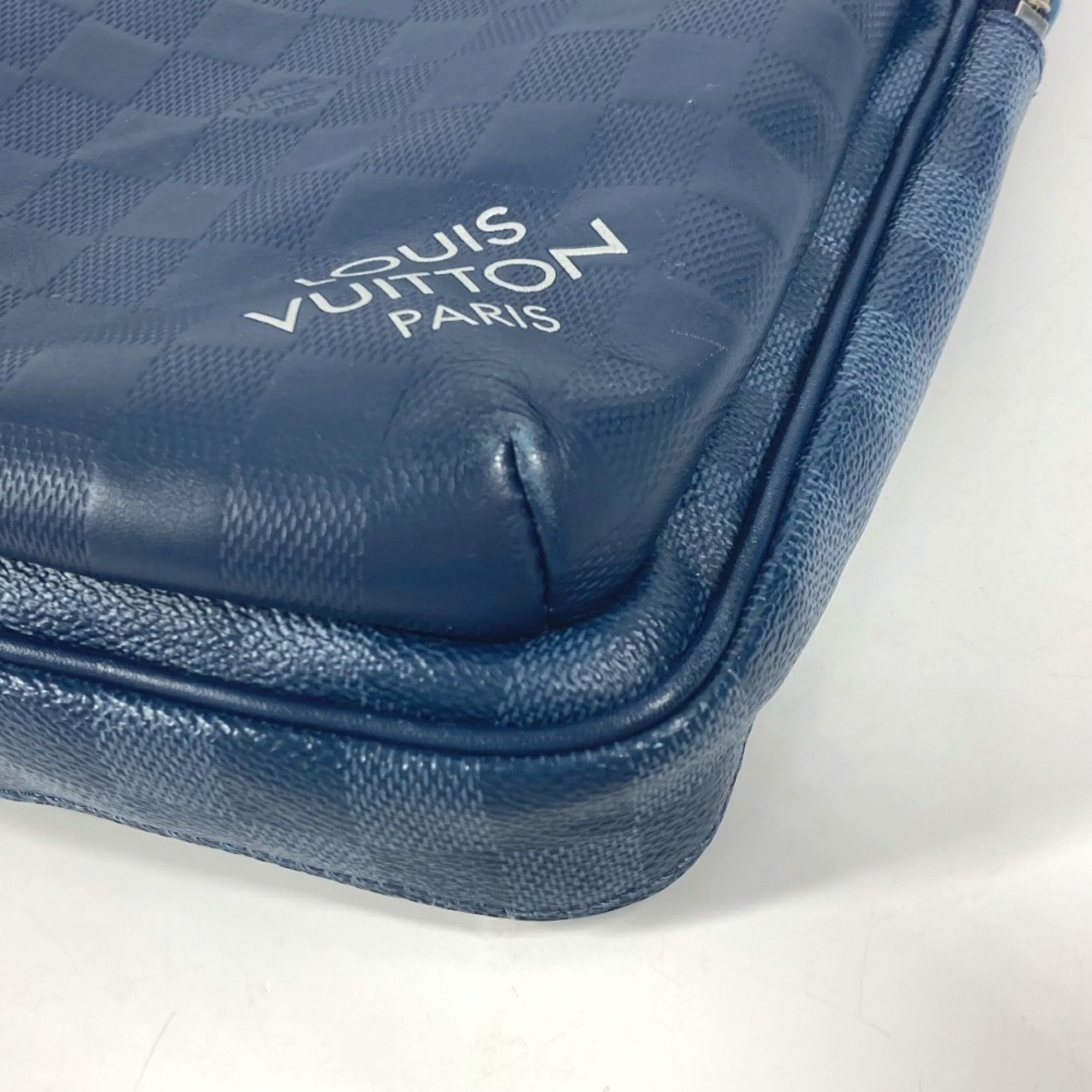 Louis Vuitton Damier Graphite Navy Damier Graphite Damier Infini Shoulder Bag Sling Bag (Pre-Owned)