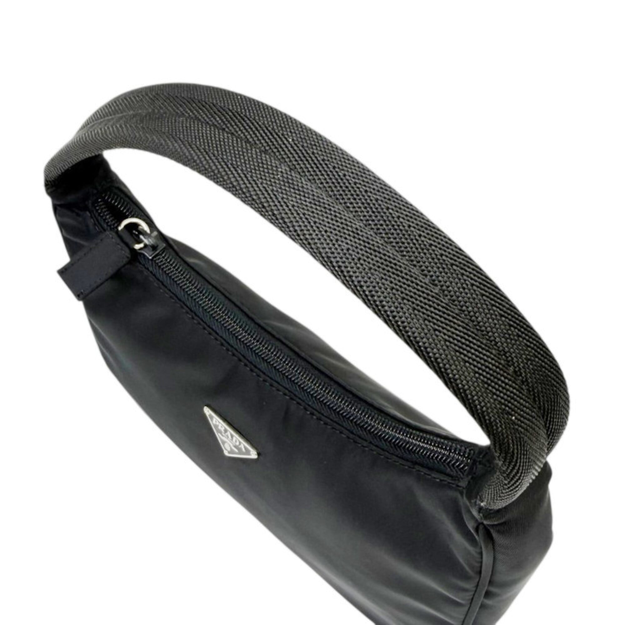 Prada Black Nylon Handbag Pouch Shoulder Bag (Pre-Owned)