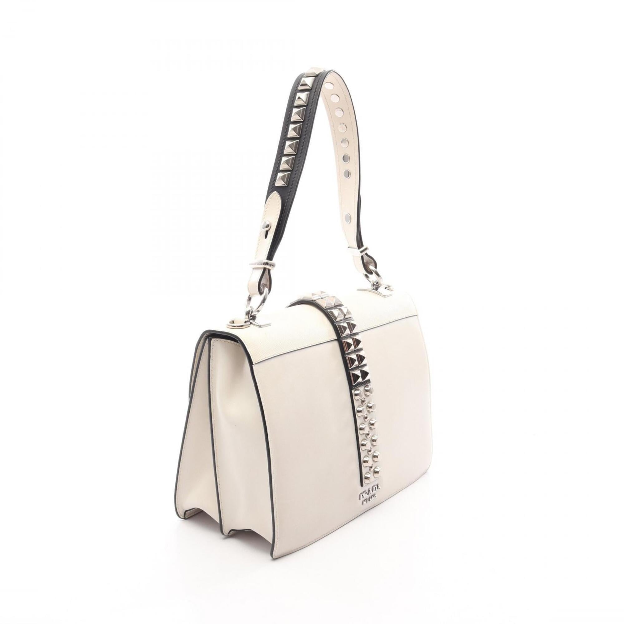 Prada White Leather Handbag (Pre-Owned)