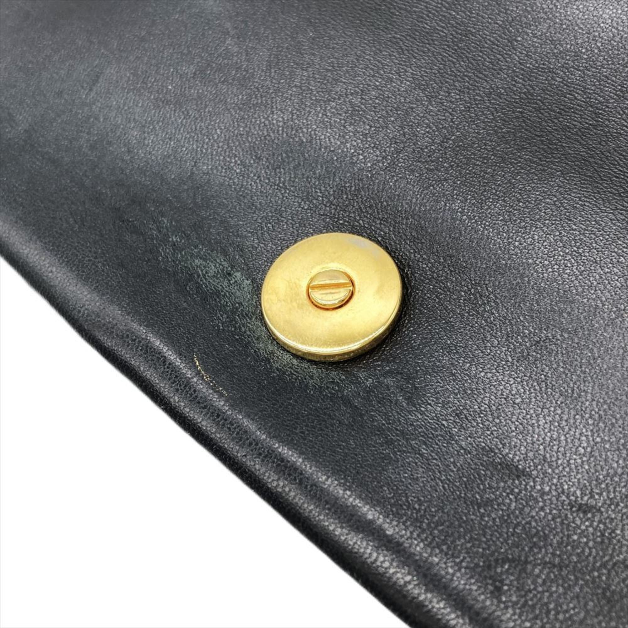 Christian Dior Black Leather Shoulder Bag (Pre-Owned)