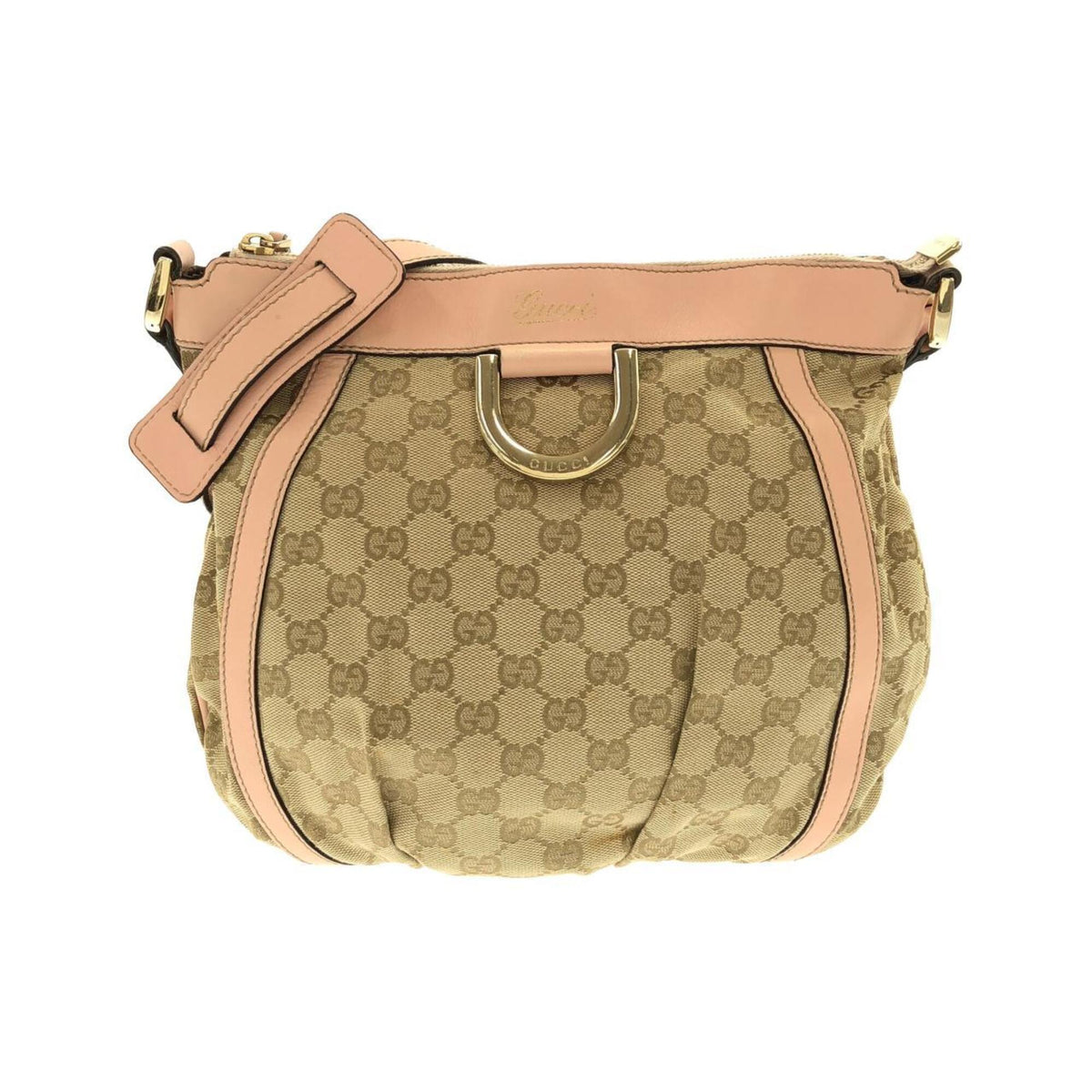 Gucci Brown Pink Gg Canvas Shoulder Bag (Pre-Owned)