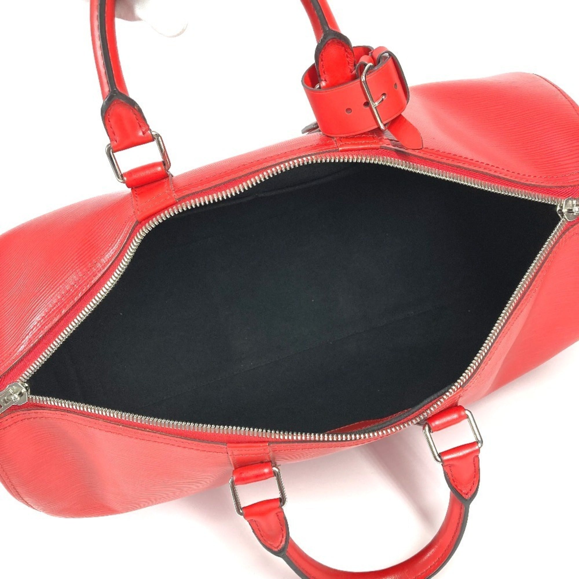 Louis Vuitton Red Color White Epi Leather Boston Bag (Pre-Owned)