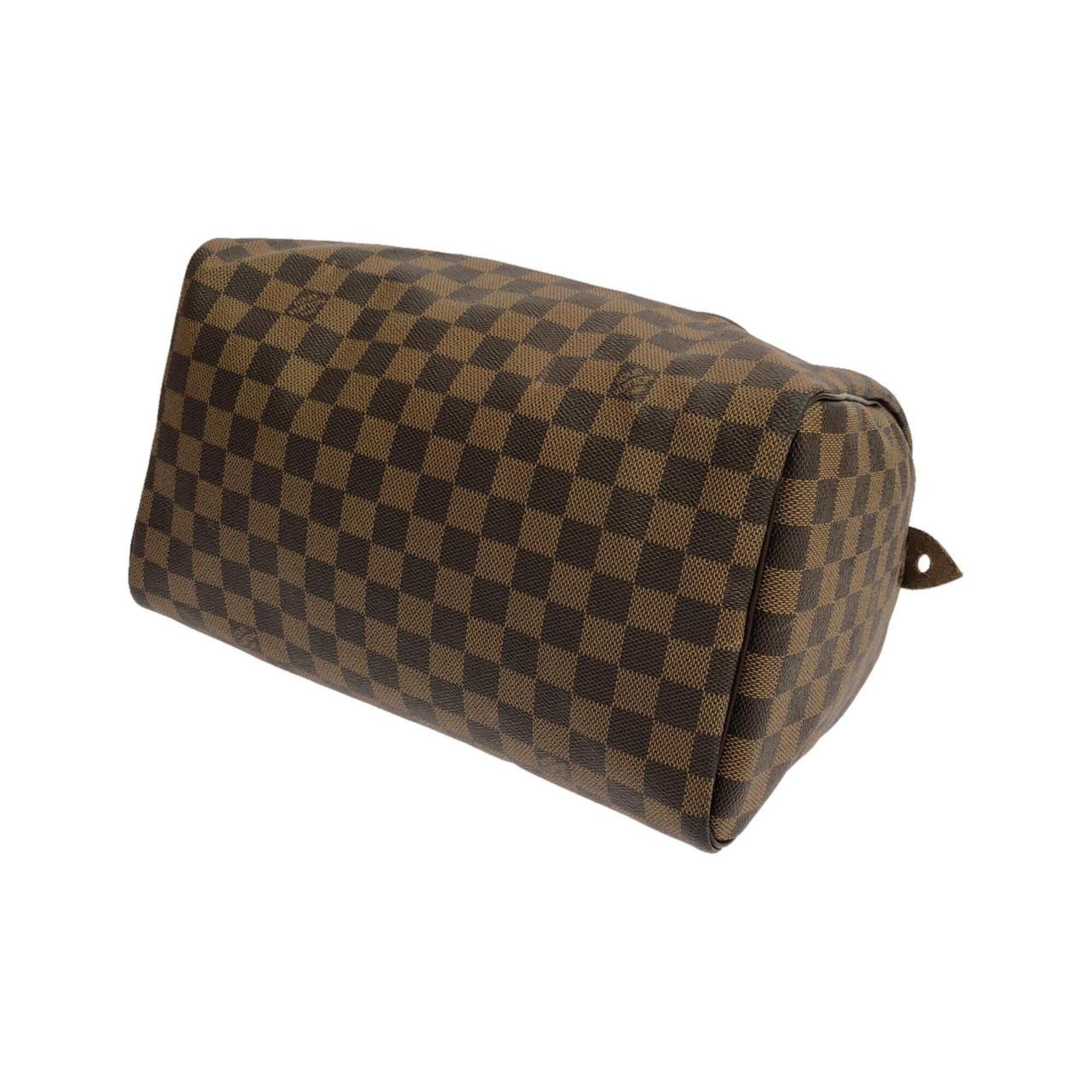Louis Vuitton Damier Canvas Ebene Coated Canvas Boston Bag (Pre-Owned)