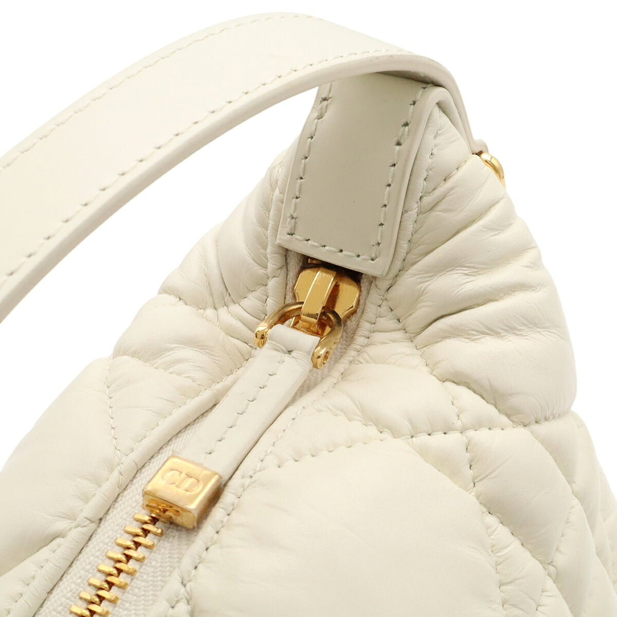 Christian Dior White Yellow Leather Handbag Shoulder Bag (Pre-Owned)