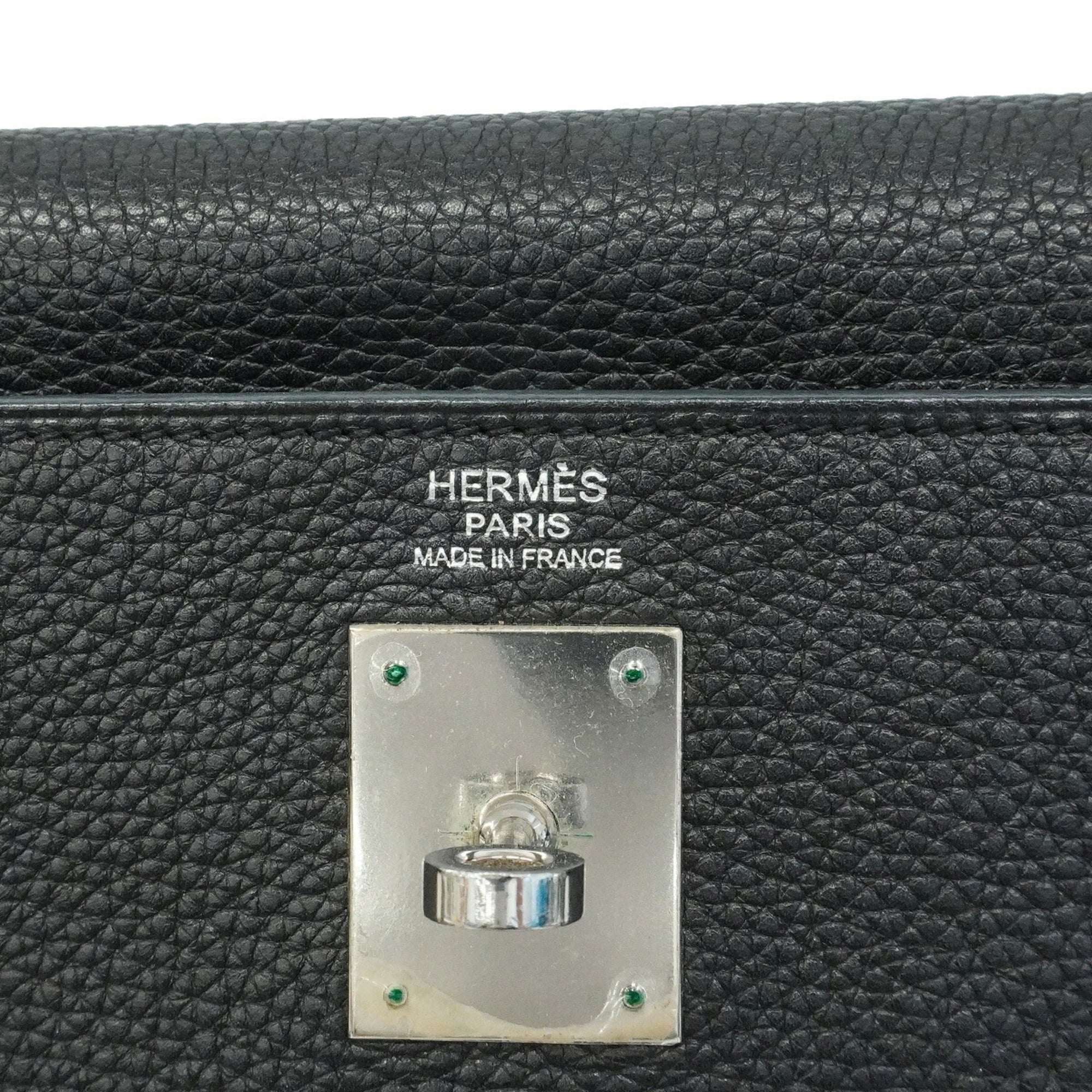 Hermes Black Togo Leather Handbag (Pre-Owned)