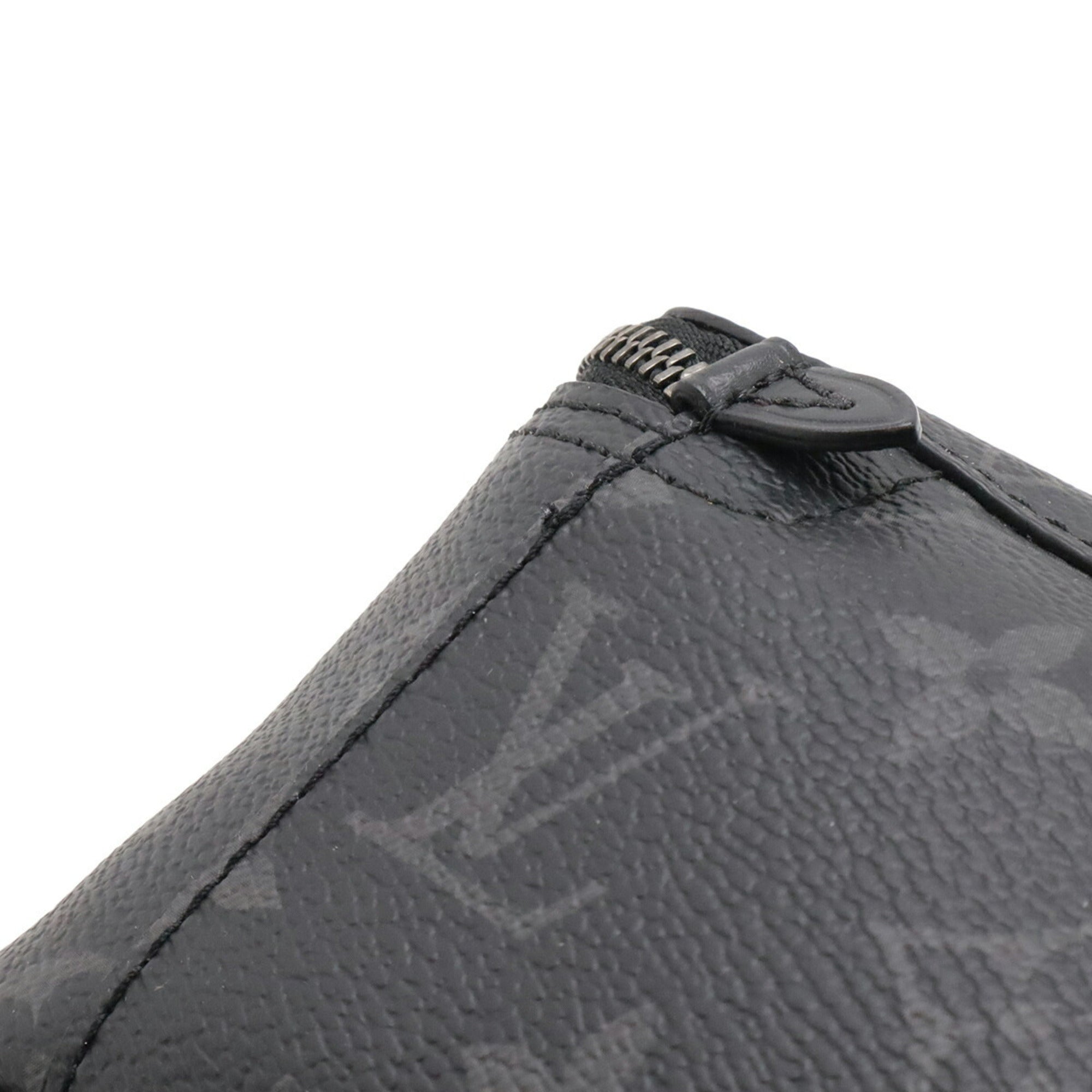 Louis Vuitton Black Gray Monogram Eclipse Canvas Leather Pouch (Pre-Owned)