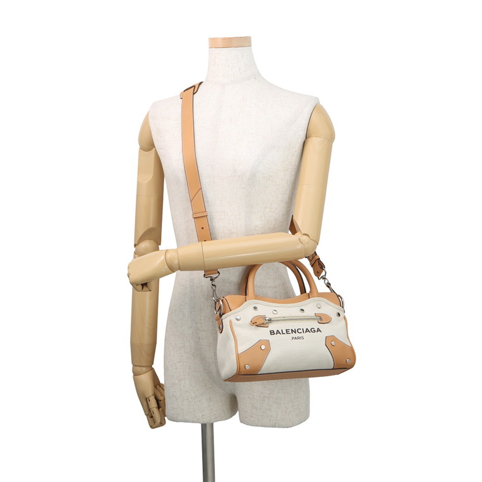 Fendi Brown Leather Canvas Handbag Shoulder Bag (Pre-Owned)
