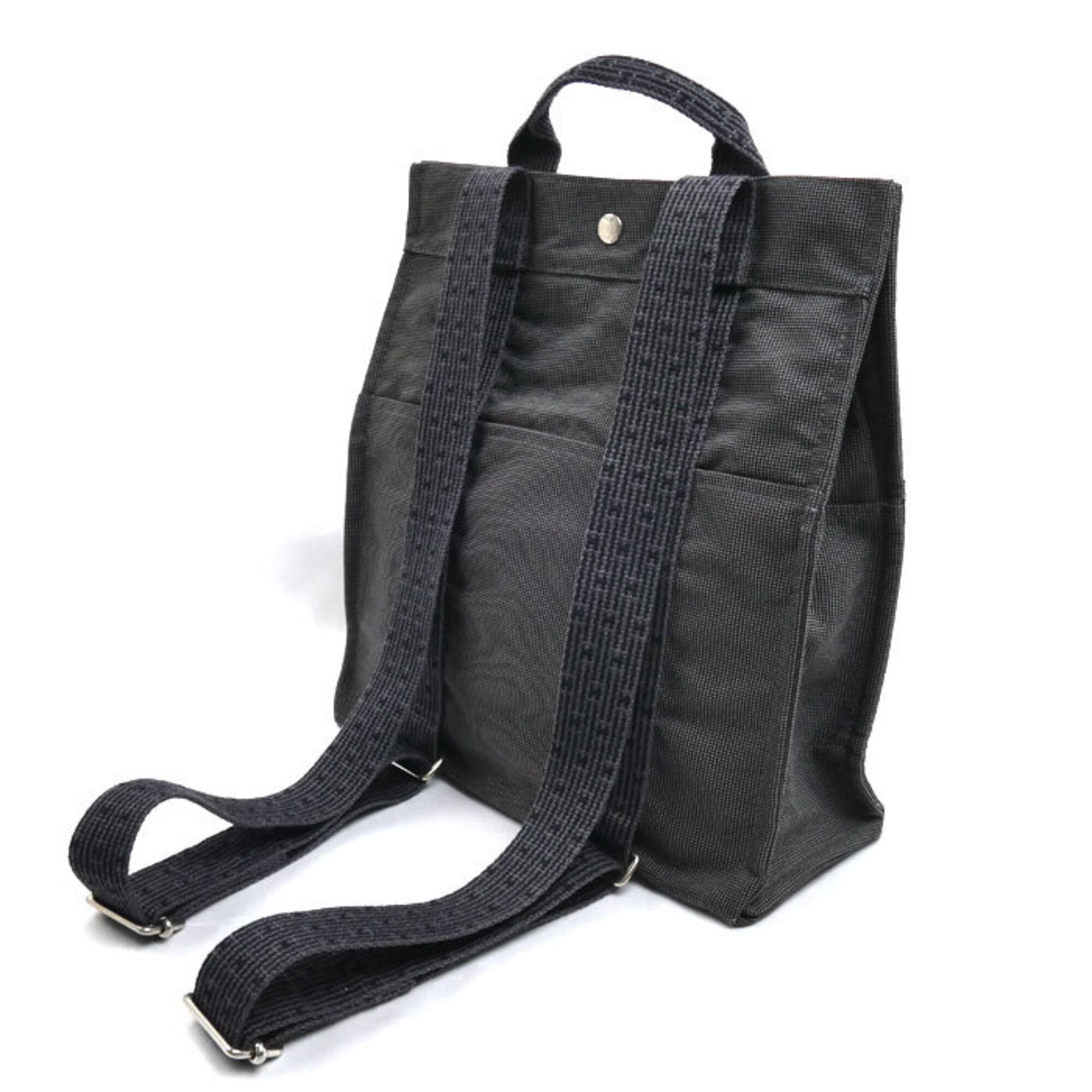 Hermes Gray Nylon Backpack (Pre-Owned)