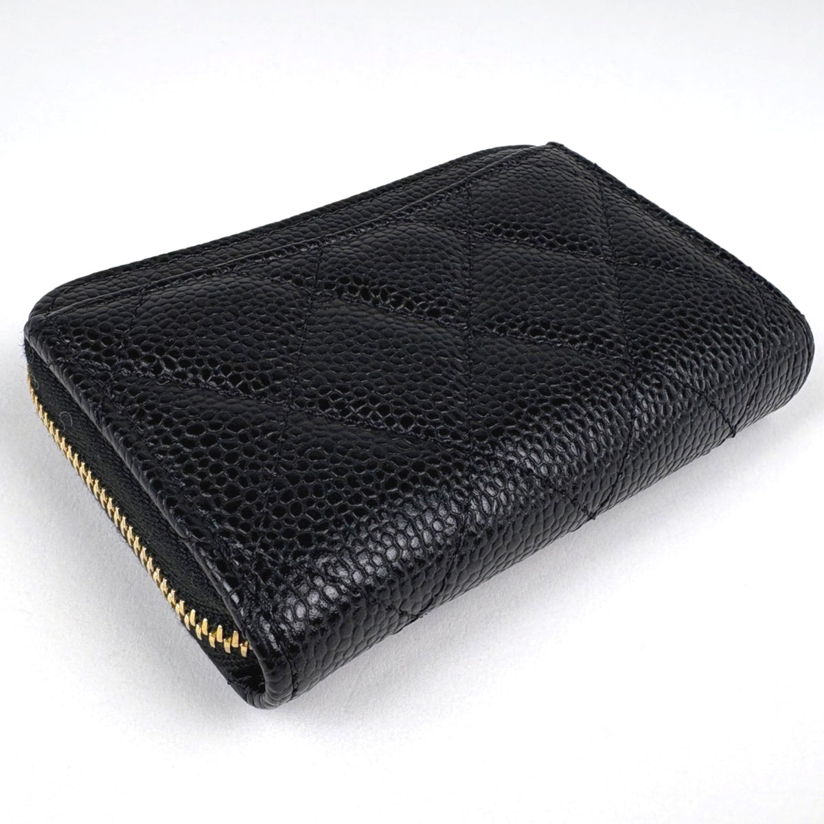 Chanel Black Grained Calfskin Coin Purse/Coin Case (Pre-Owned)
