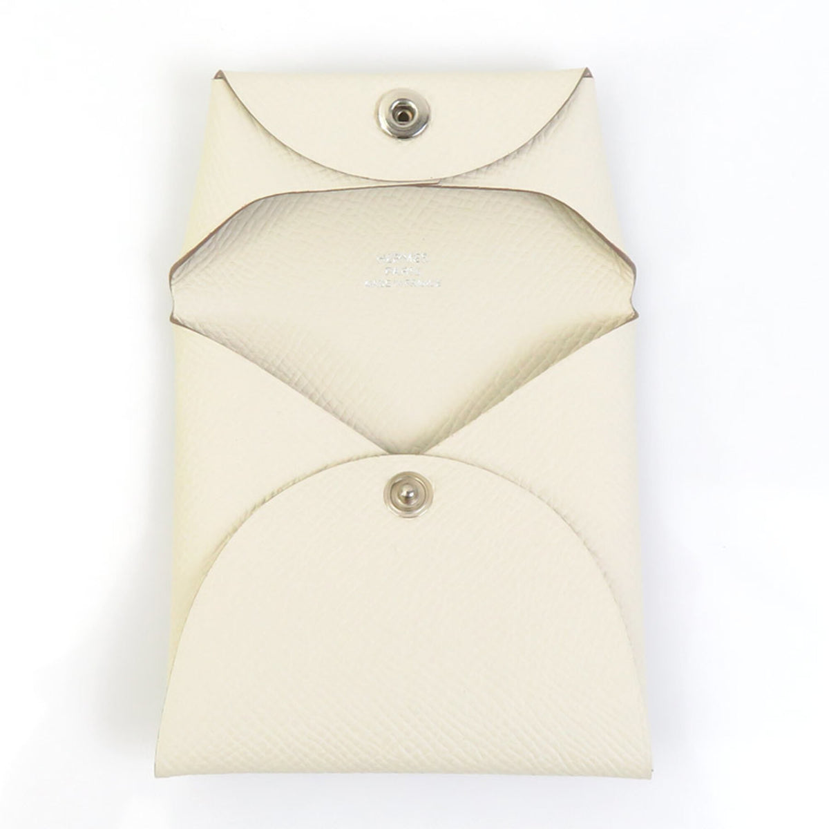 Hermes White Epsom Leather Coin Purse/Coin Case (Pre-Owned)