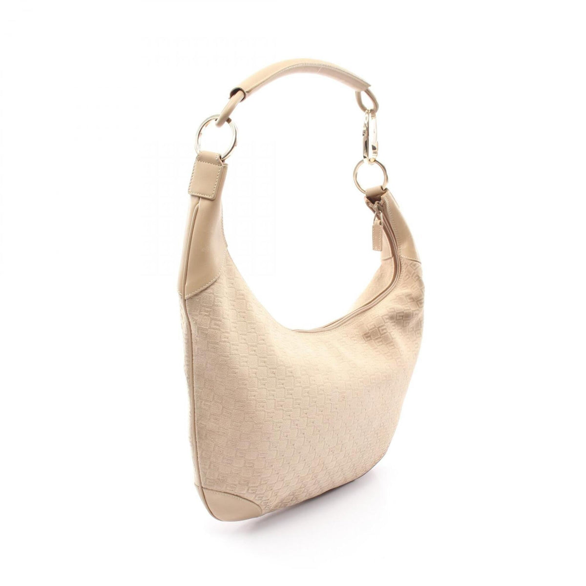Gucci Beige Suede Leather Handbag Shoulder Bag (Pre-Owned)