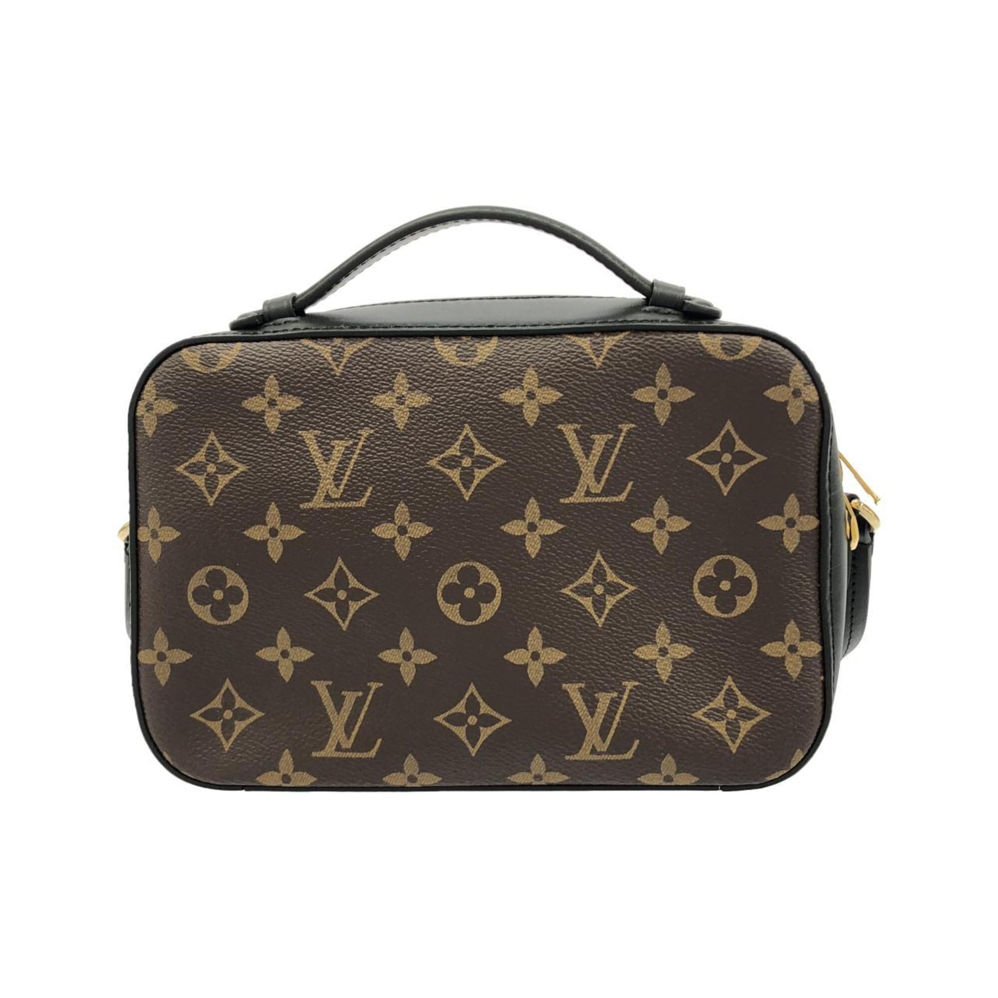 Louis Vuitton Black Marron Coated Canvas Leather Shoulder Bag (Pre-Owned)