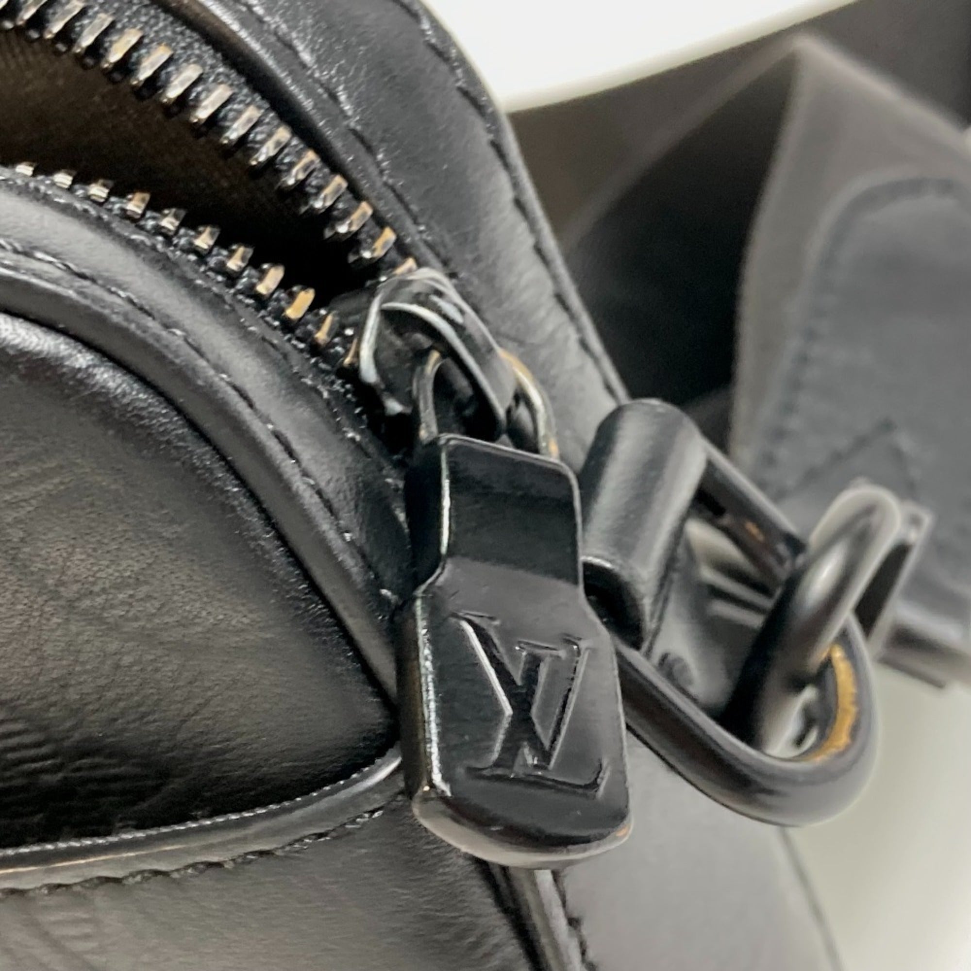 Louis Vuitton Black Monogram Shadow Shoulder Bag Sling Bag (Pre-Owned)