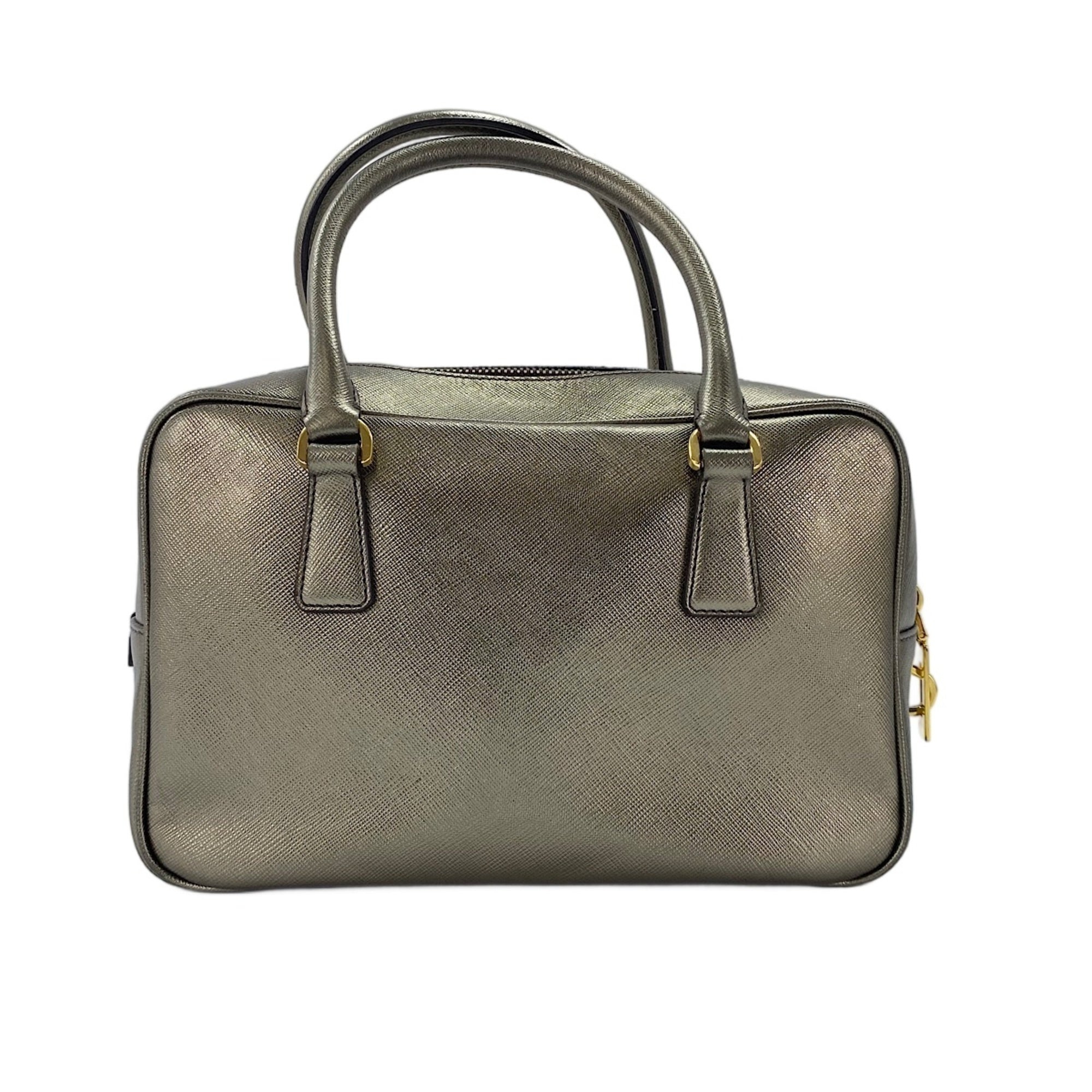 Prada Saffiano Gold Saffiano Handbag (Pre-Owned)
