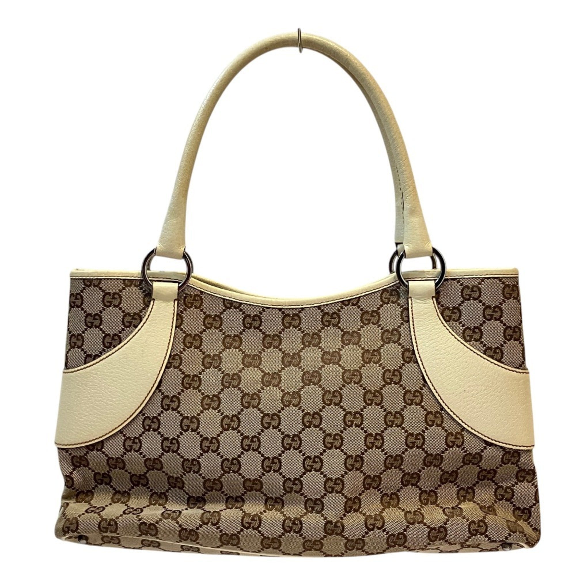 Gucci Gg Canvas Beige Gg Canvas Tote Bag (Pre-Owned)