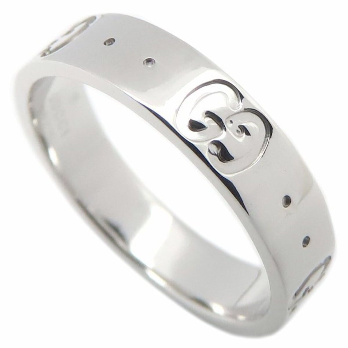 Gucci Icon White Gold (18K) Band Ring (Pre-Owned)