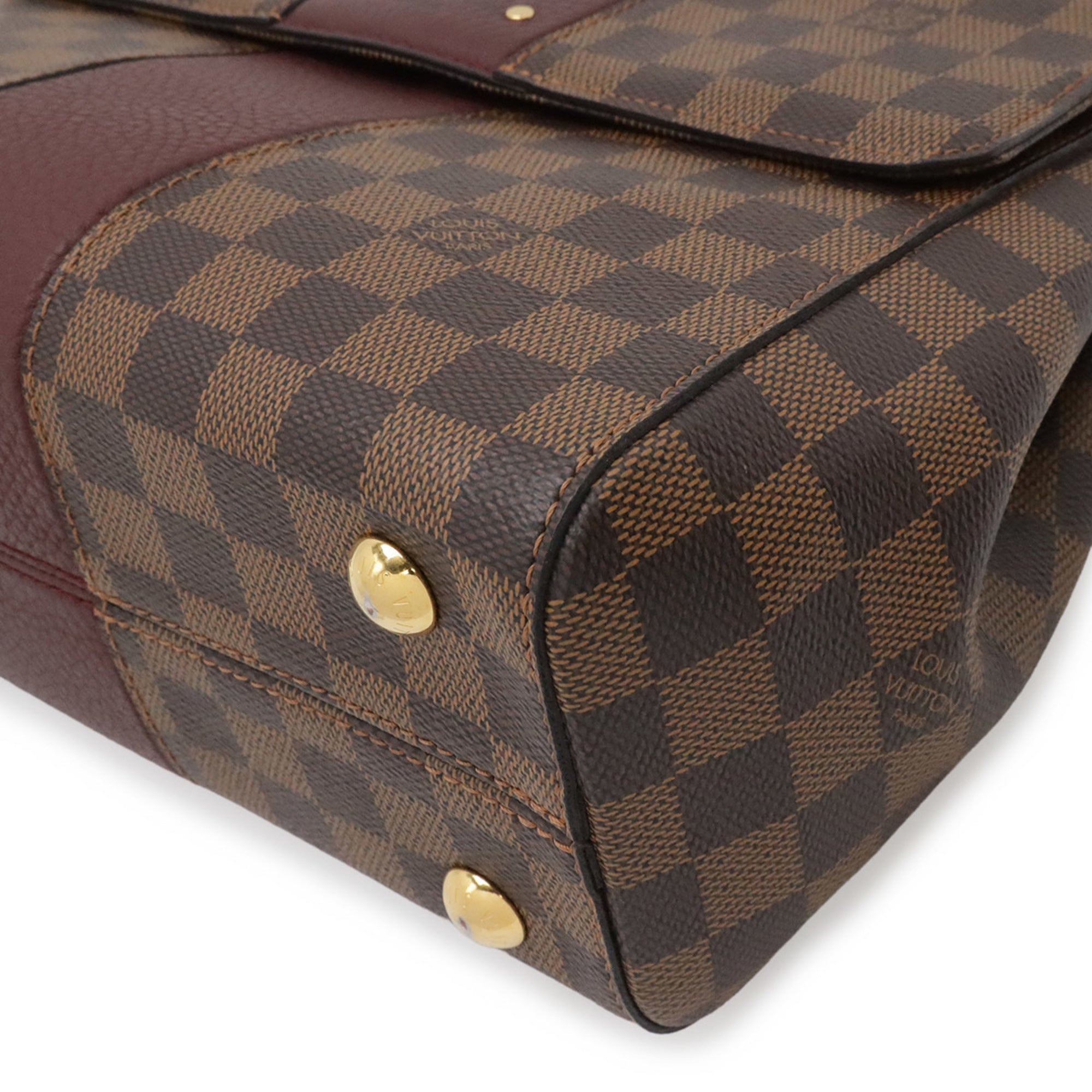 Louis Vuitton Bordeaux Brown Pvc Coated Canvas Leather Handbag Shoulder Bag (Pre-Owned)