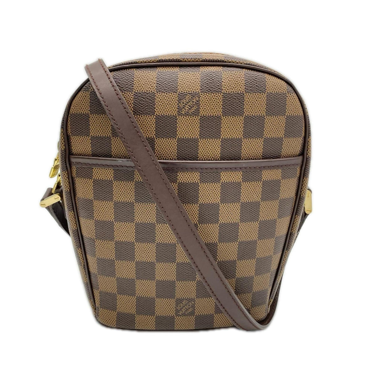 Louis Vuitton Damier Beige Brown Coated Canvas Leather Shoulder Bag (Pre-Owned)