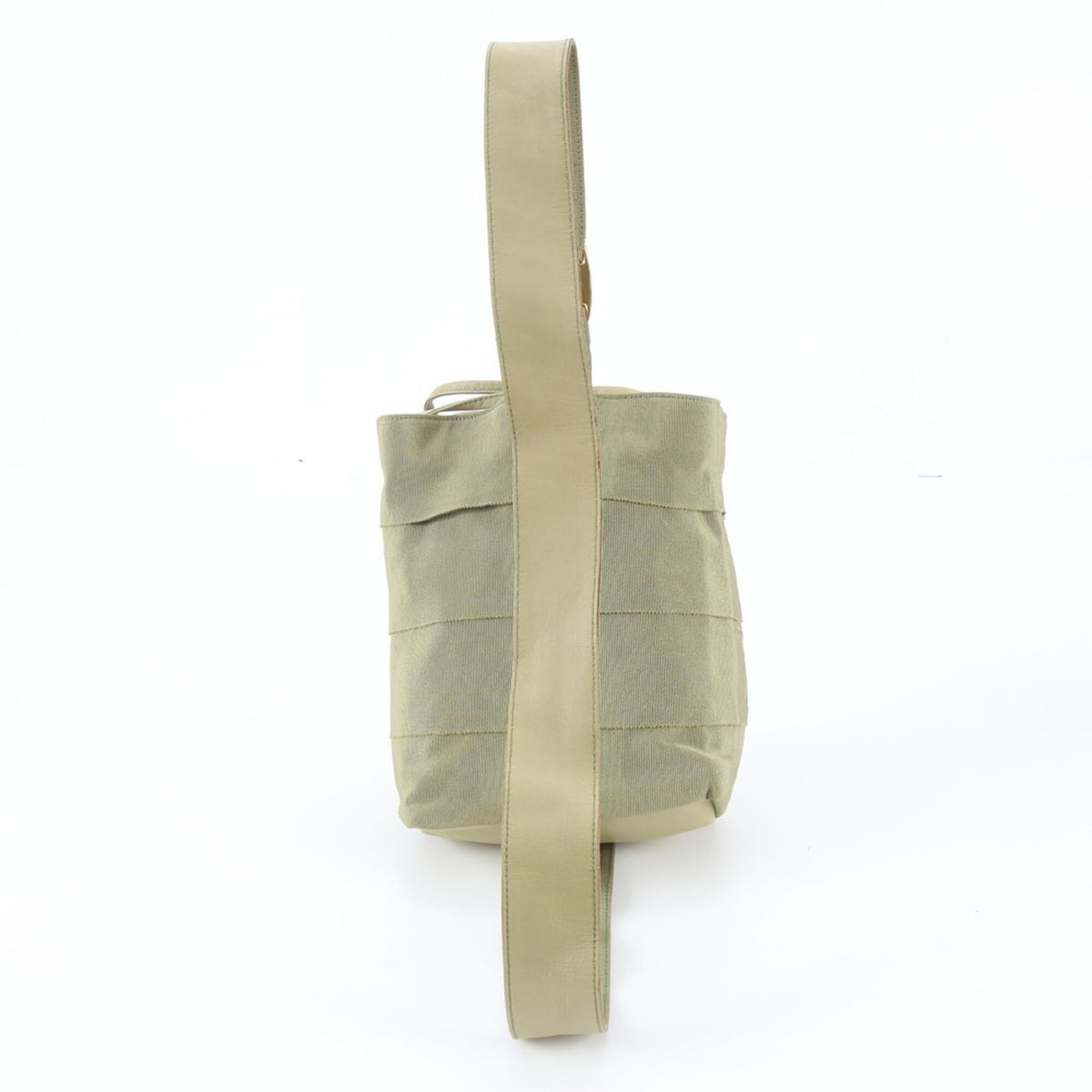 Salvatore Ferragamo Green Leather Nylon Handbag Shoulder Bag (Pre-Owned)