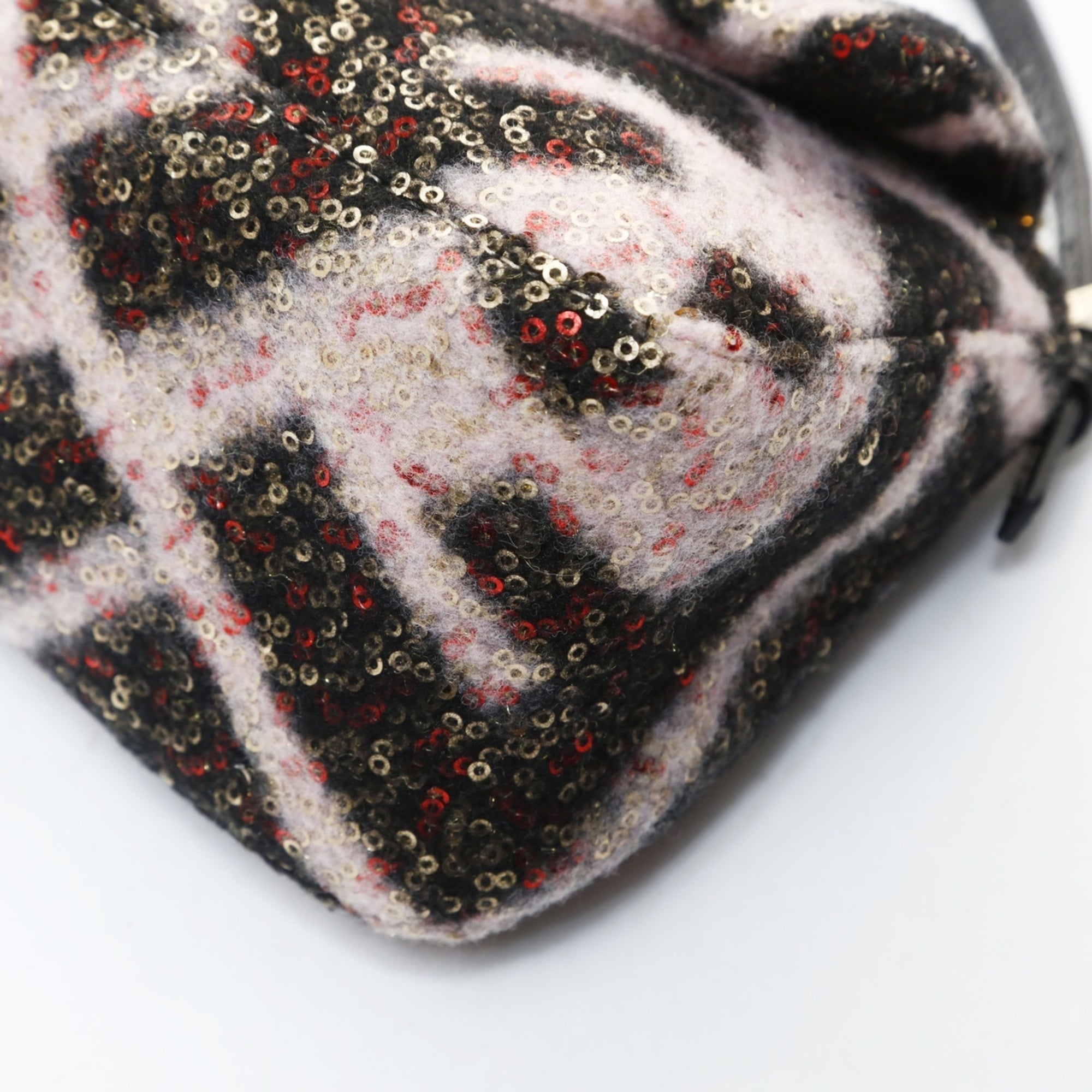 Fendi Black Wool Shoulder Bag (Pre-Owned)