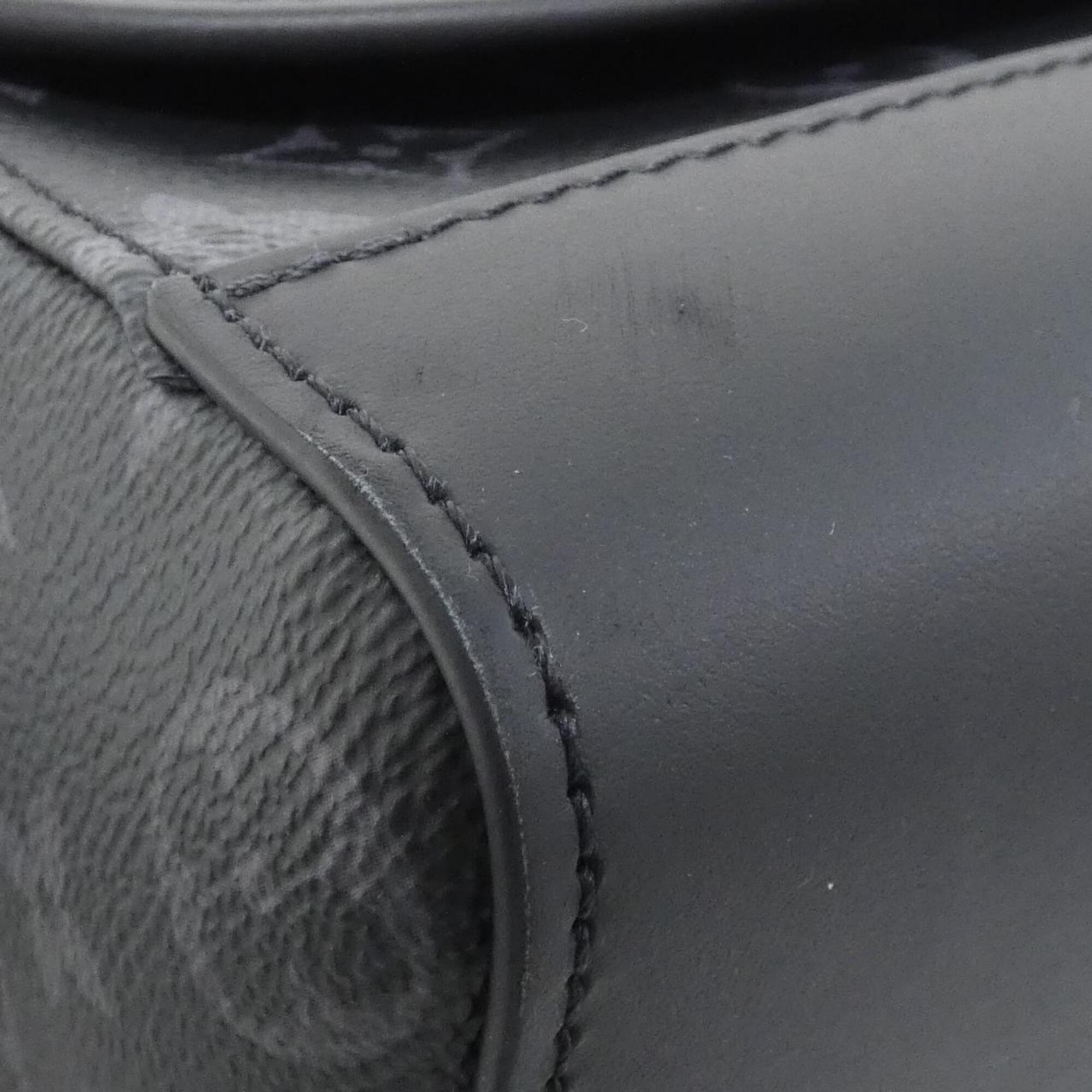 Louis Vuitton Black Coated Canvas Shoulder Bag (Pre-Owned)