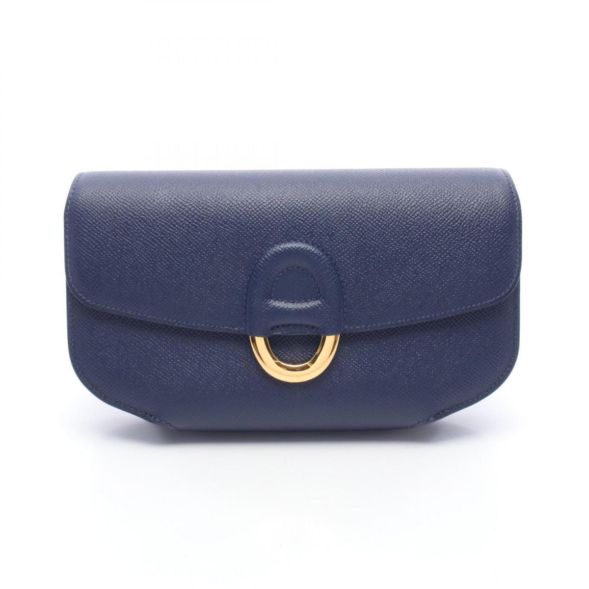 Hermes Blue Epsom Leather Clutch Bag Handbag (Pre-Owned)