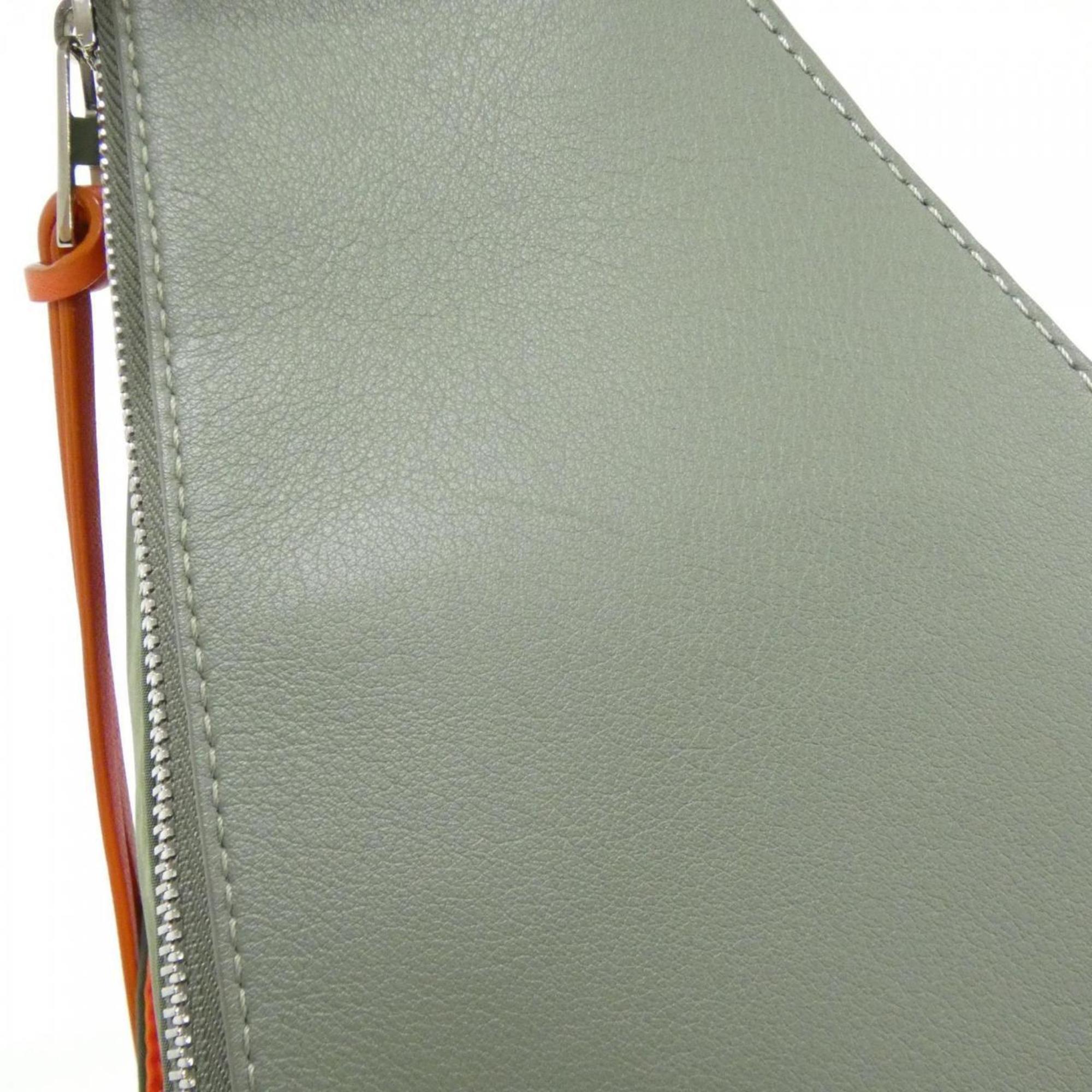 Loewe Green Khaki Nylon Leather Shoulder Bag (Pre-Owned)