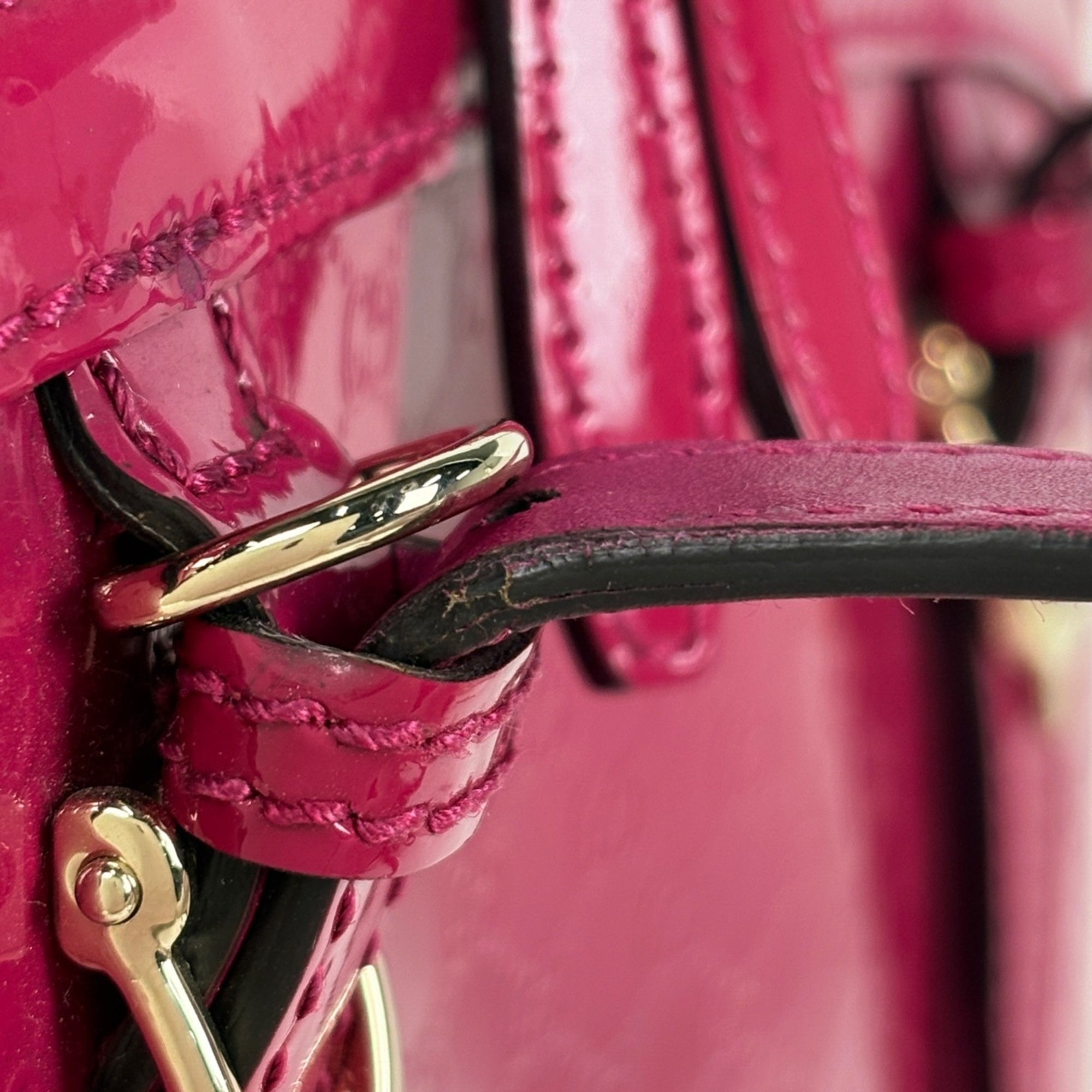 Gucci Pink Patent Leather Handbag (Pre-Owned)