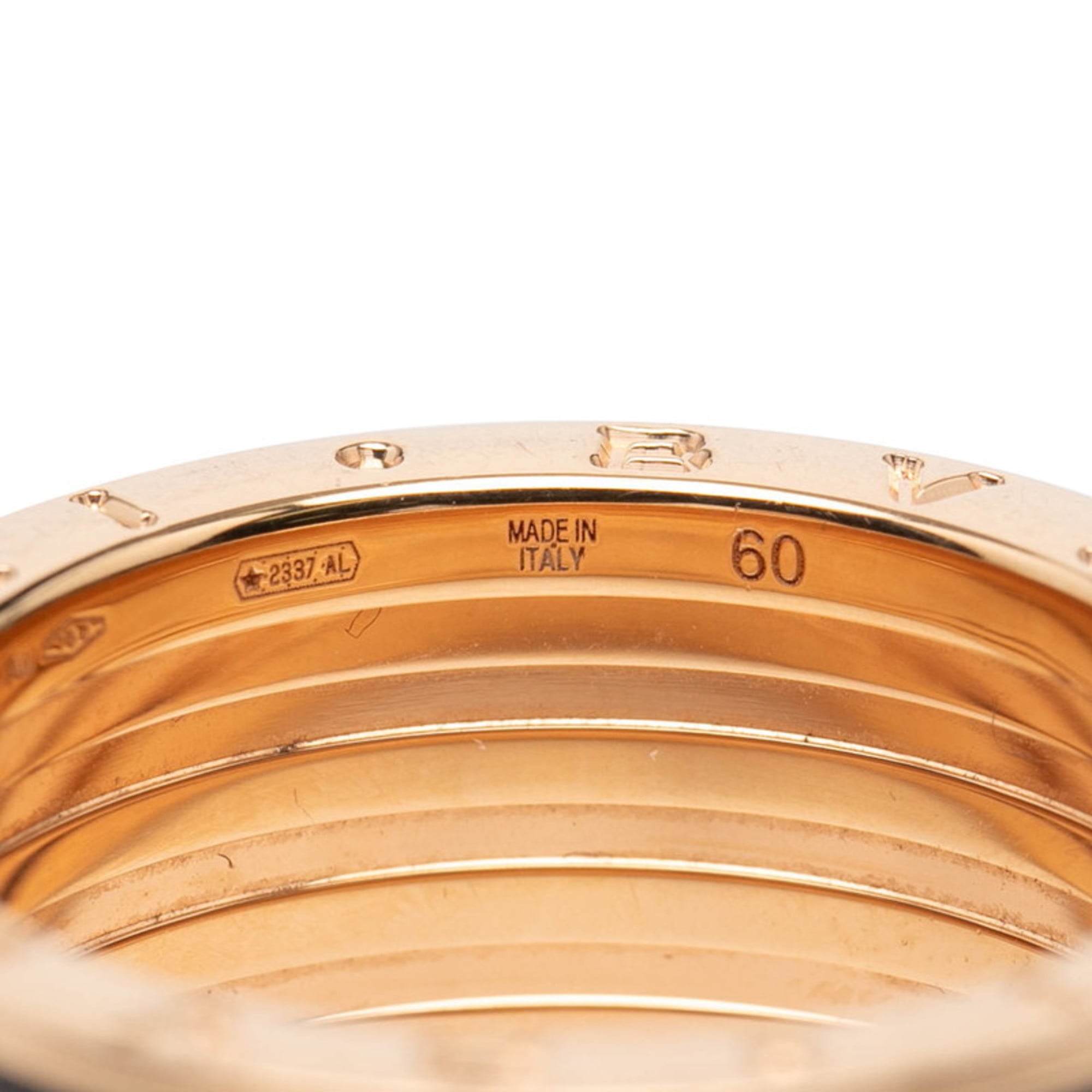 Bvlgari B.Zero1 Pink Gold Black Pink Gold (18K) Ceramic Band Ring (Pre-Owned)