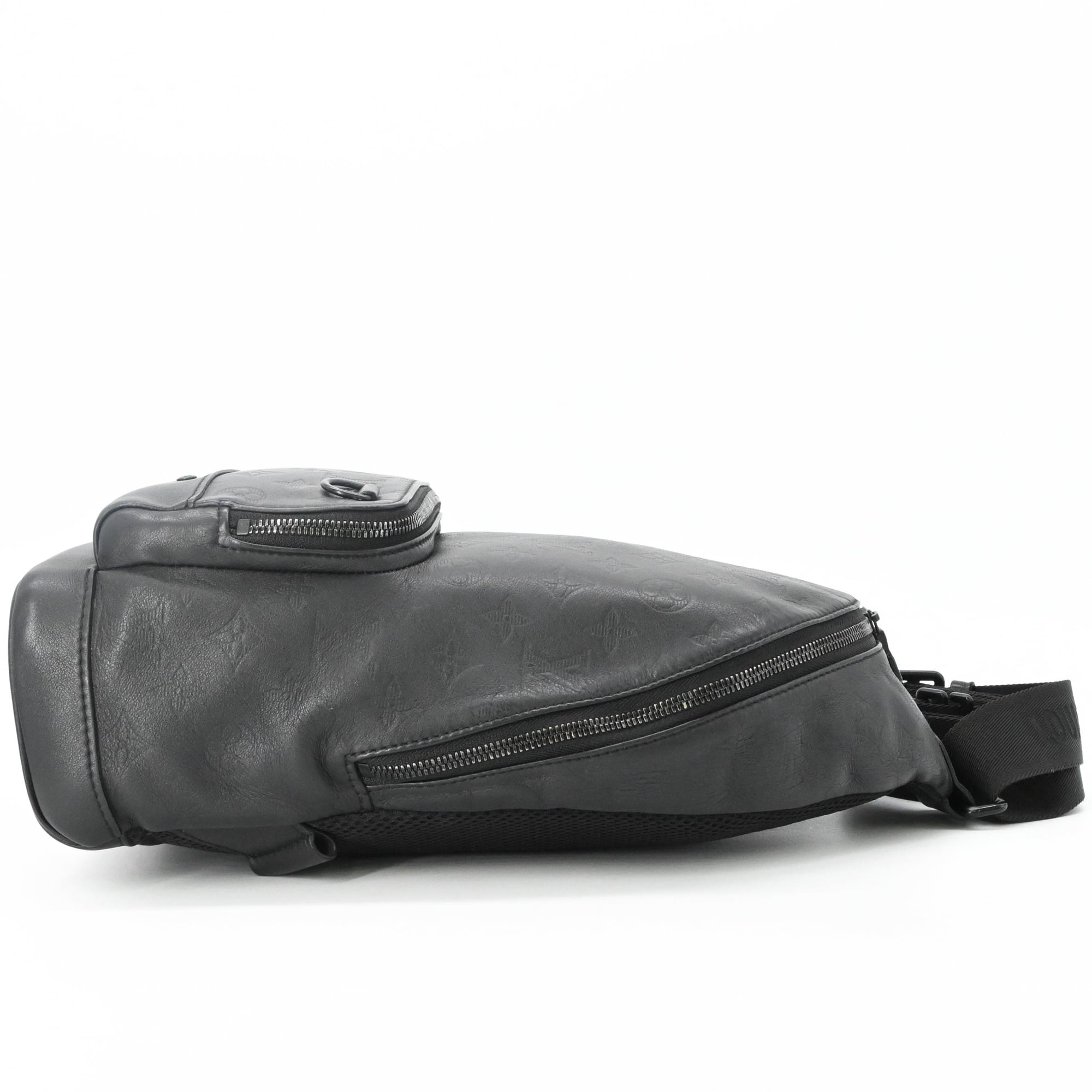 Louis Vuitton Black Leather Sling Bag (Pre-Owned)