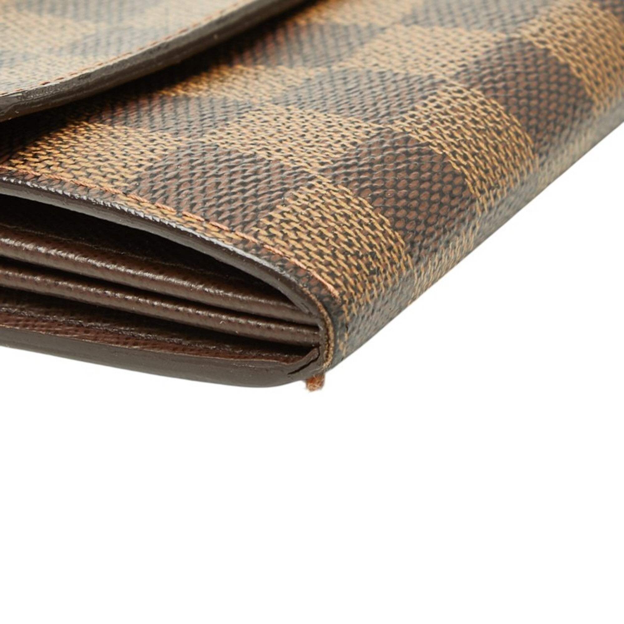 Louis Vuitton Brown Damier Canvas Pvc Long Wallet (Bi-Fold) (Pre-Owned)