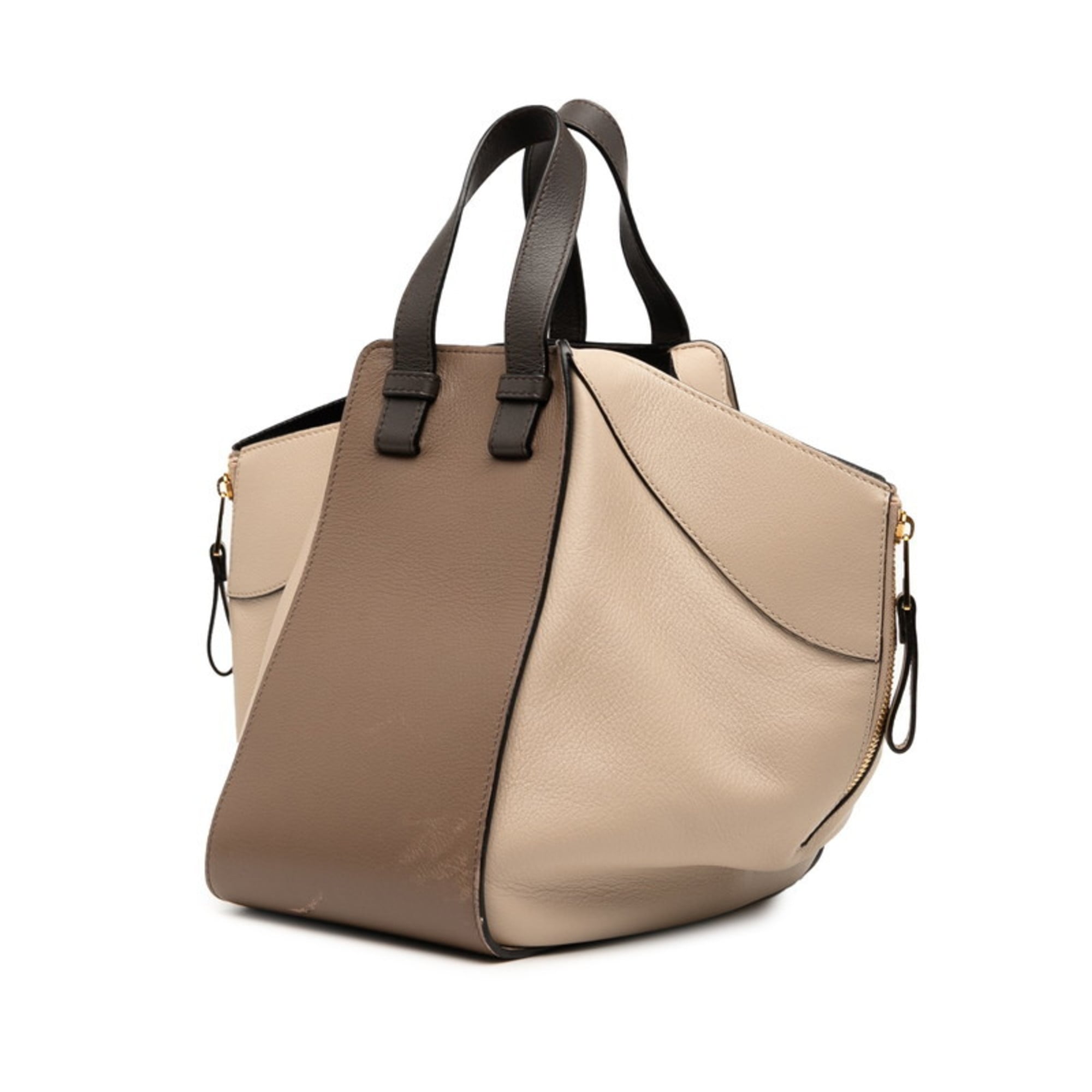 Loewe Beige Brown Leather Handbag Shoulder Bag (Pre-Owned)