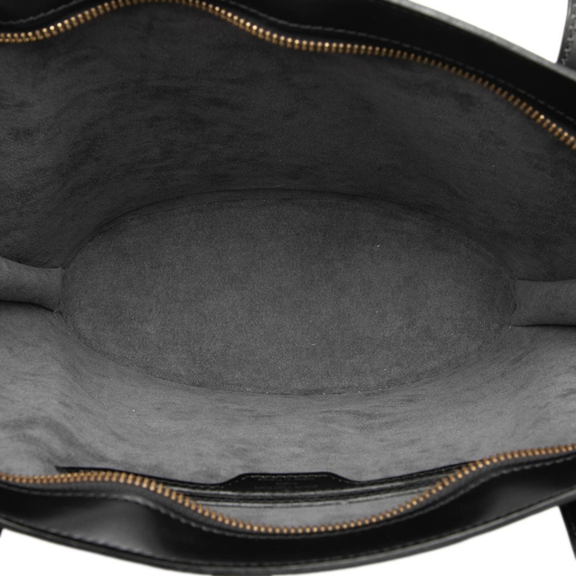 Louis Vuitton Black Noir Leather Handbag Tote Bag (Pre-Owned)
