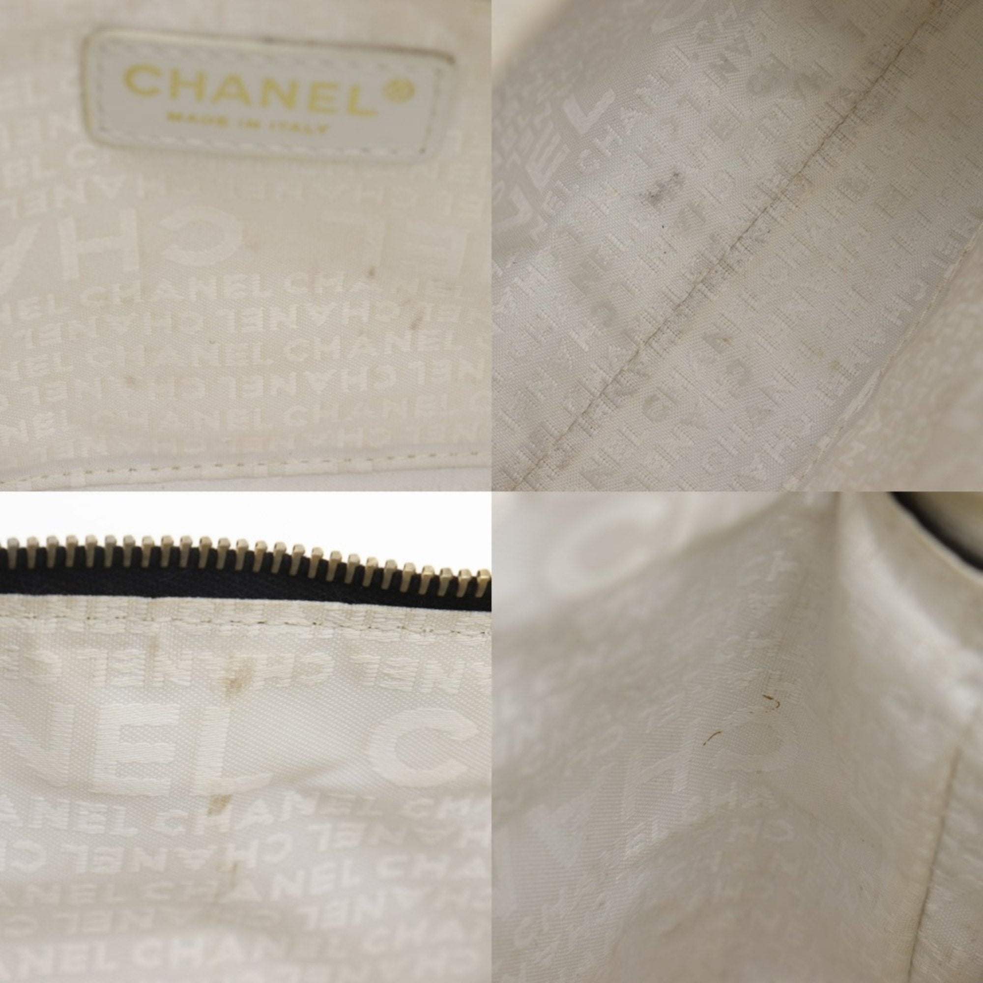 Chanel Chocolate Bar Black Canvas Shoulder Bag (Pre-Owned)