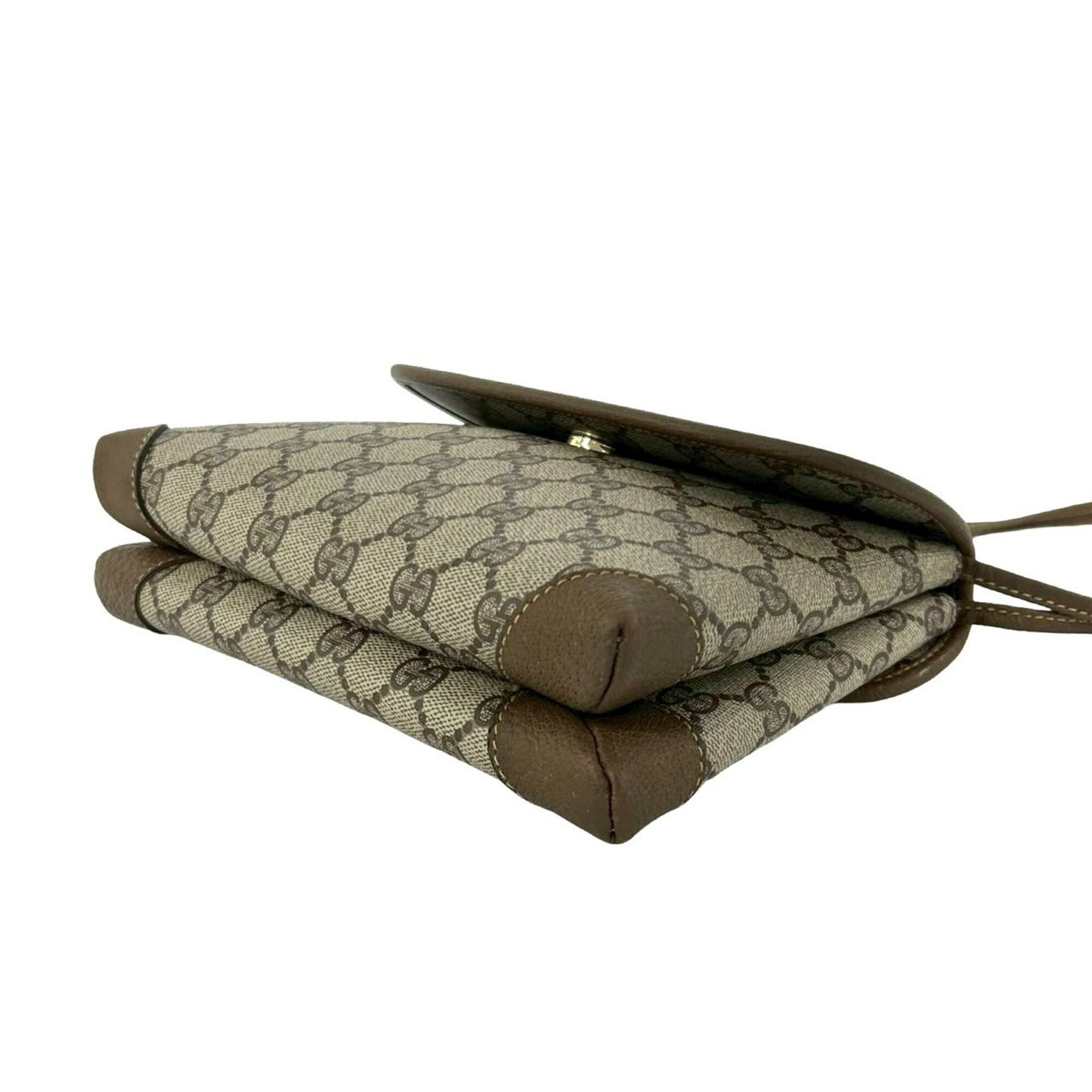 Gucci Brown Pvc Leather Shoulder Bag (Pre-Owned)