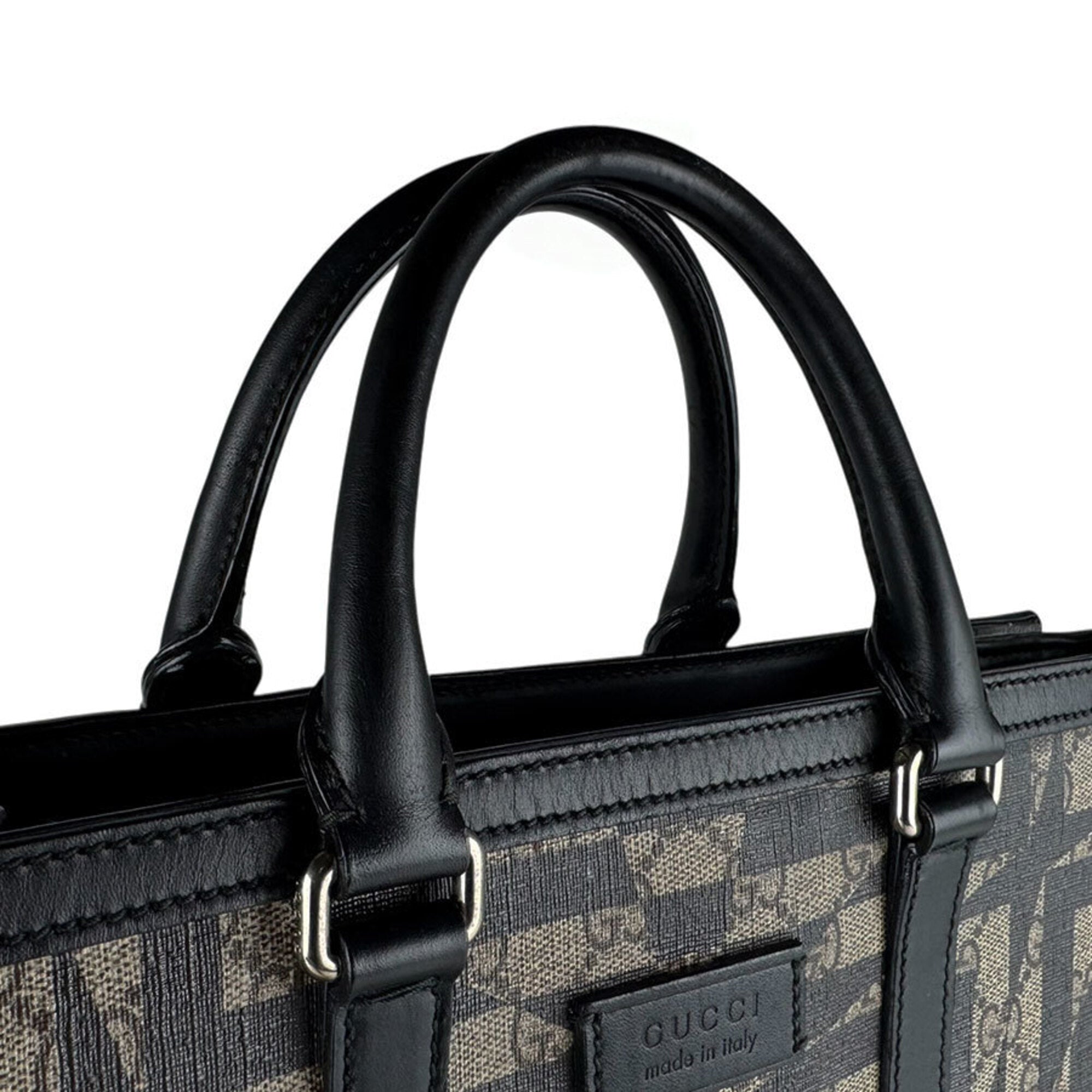 Gucci Black Brown Gg Supreme Handbag Shoulder Bag (Pre-Owned)