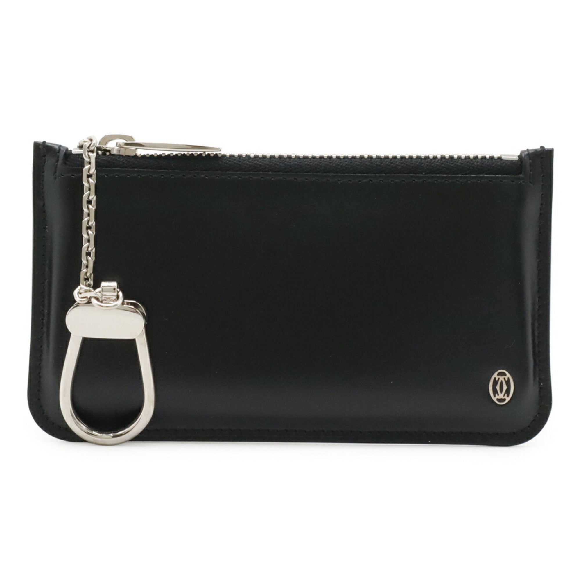 Cartier Black Leather Coin Purse/Coin Case (Pre-Owned)