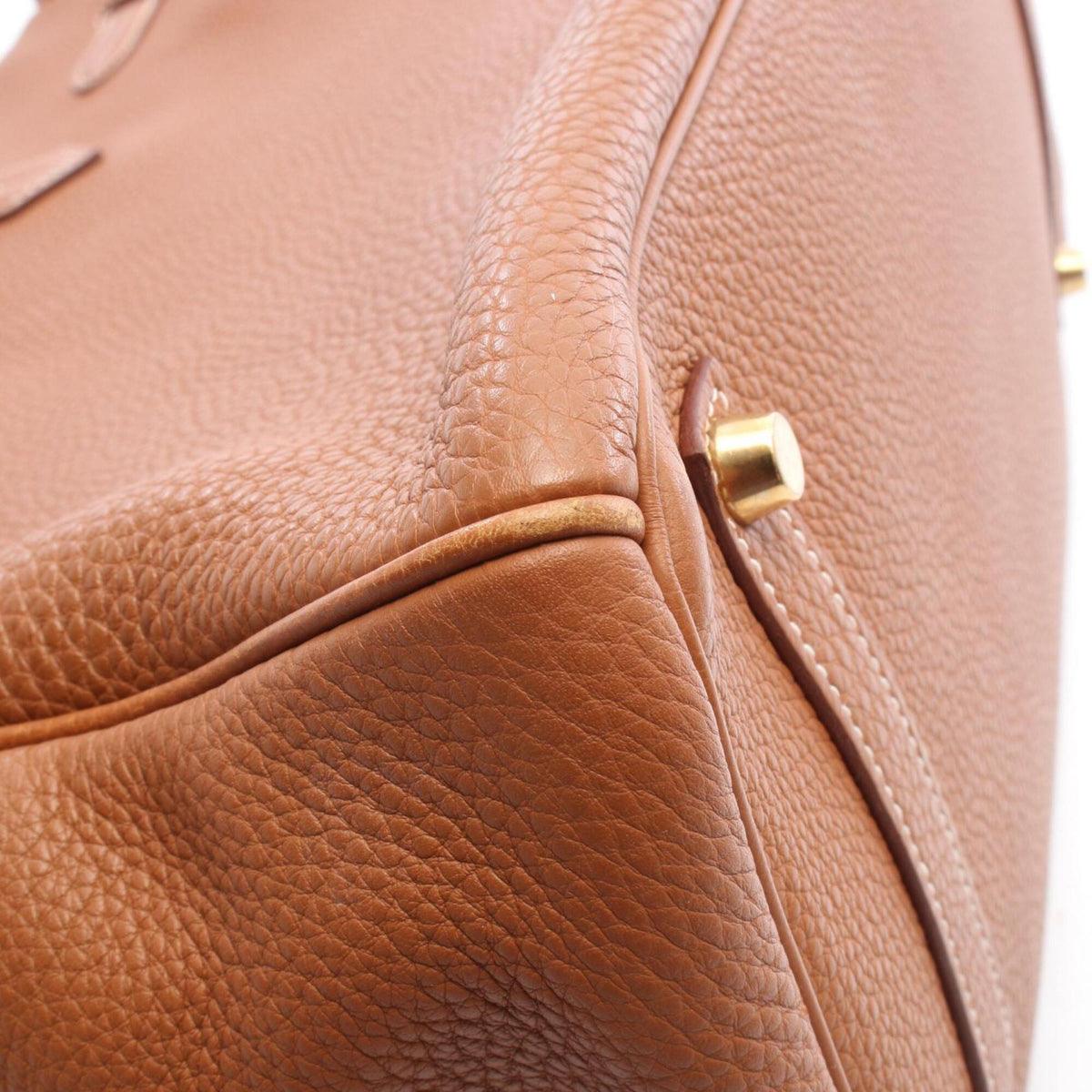 Hermes Brown Taurillon Clemence Leather Handbag (Pre-Owned)
