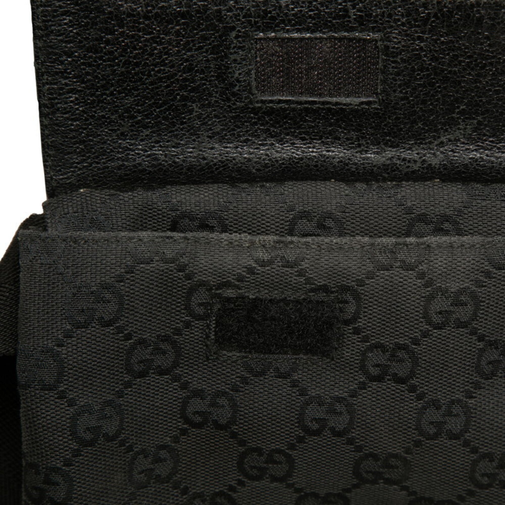 Gucci Black Canvas Leather Fanny Pack (Pre-Owned)