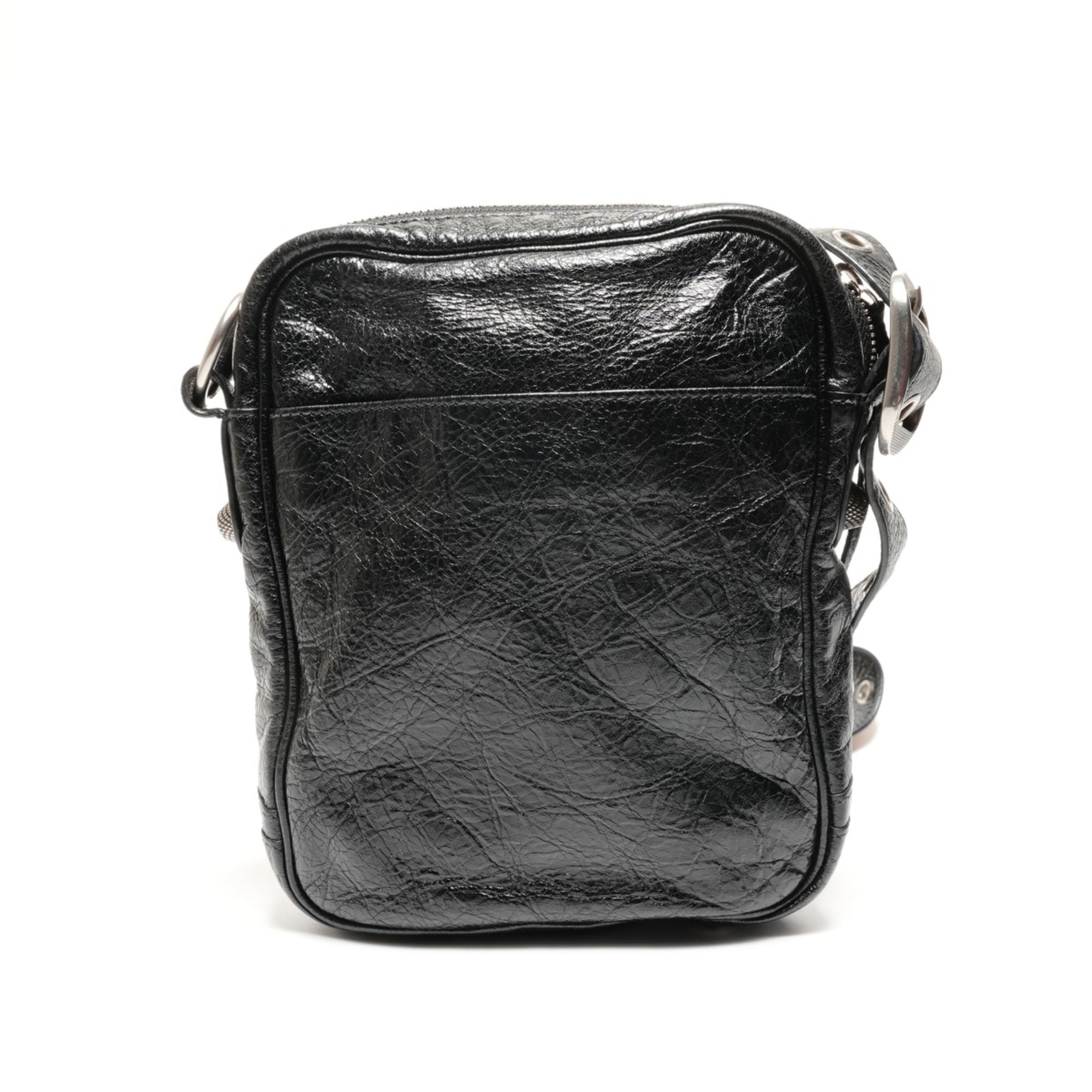 Balenciaga Black Leather Shoulder Bag (Pre-Owned)