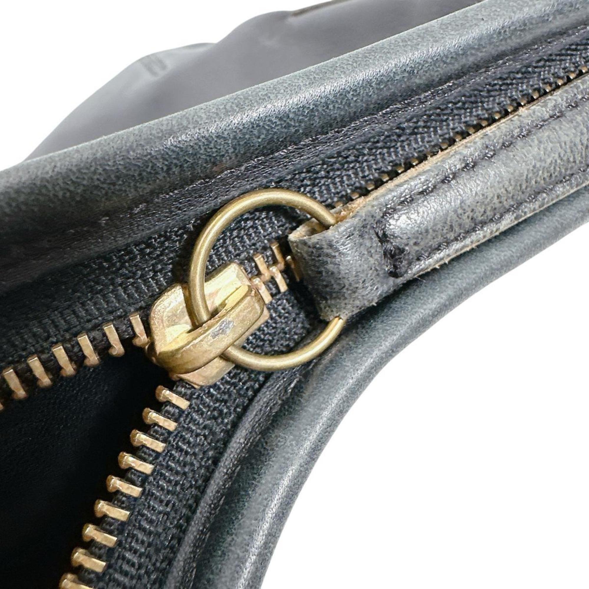 Coach Black Leather Shoulder Bag (Pre-Owned)