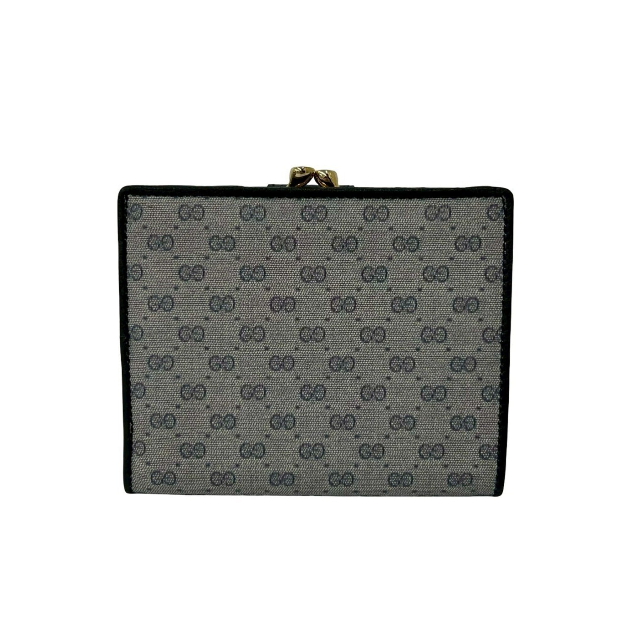 Gucci Navy Leather Pvc Wallet (Bi-Fold) (Pre-Owned)