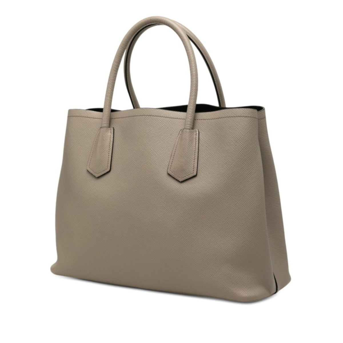 Prada Beige Leather Handbag Shoulder Bag (Pre-Owned)