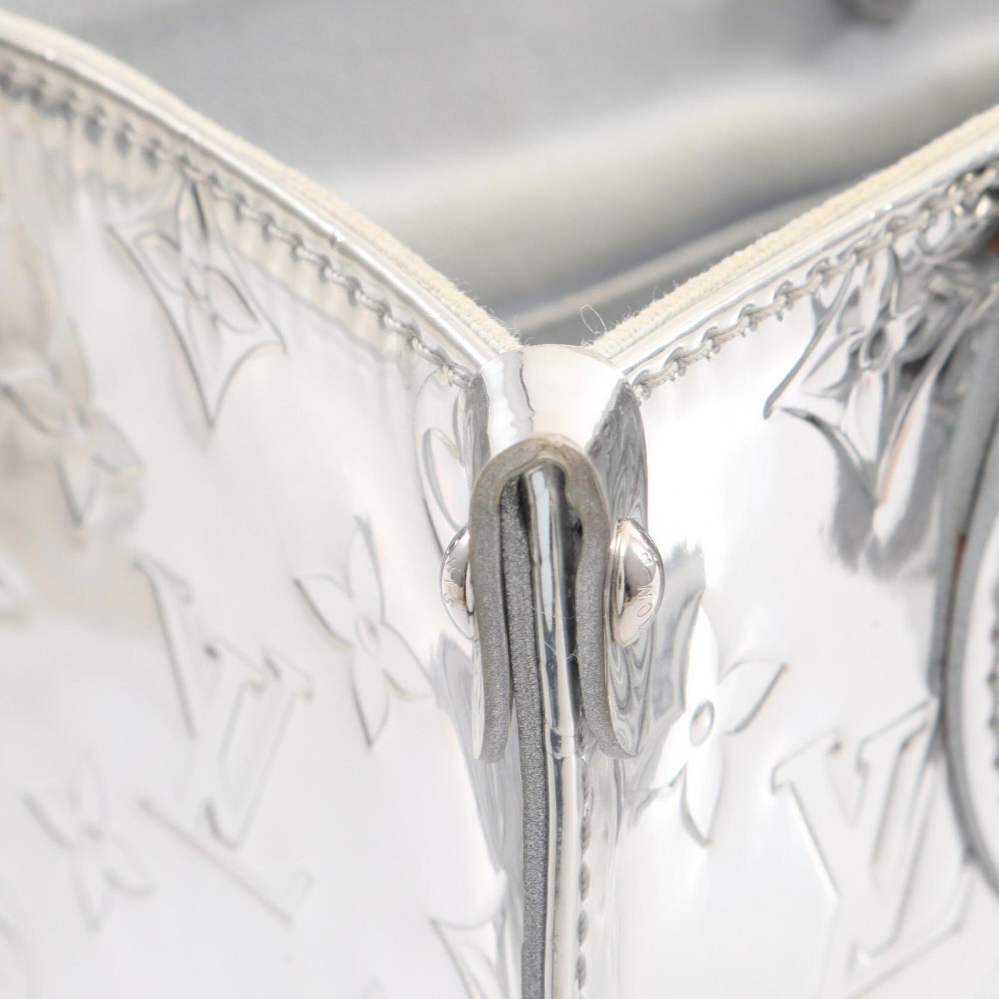 Louis Vuitton Argent Silver Coated Canvas Handbag (Pre-Owned)