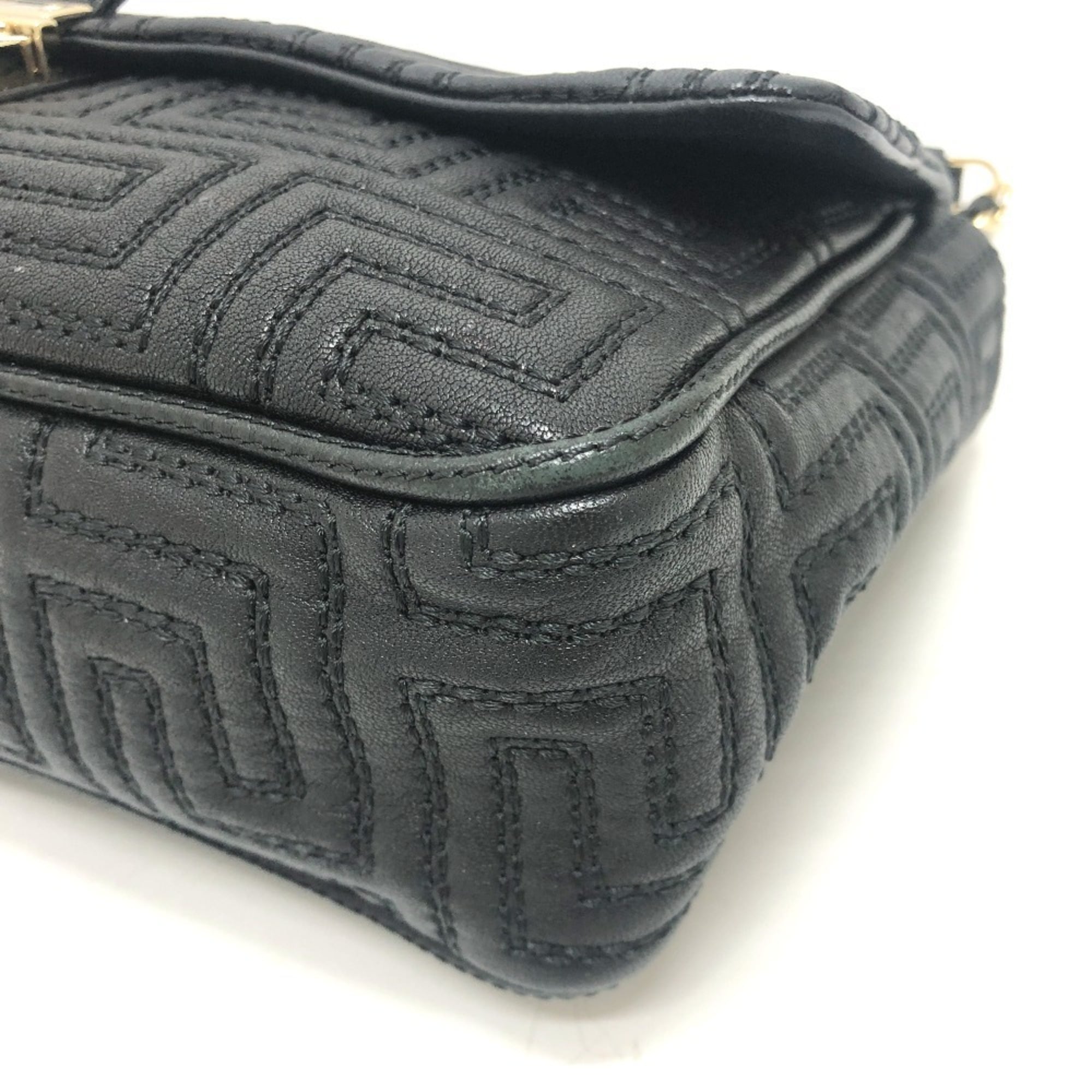 Valentino Black Leather Handbag Shoulder Bag (Pre-Owned)