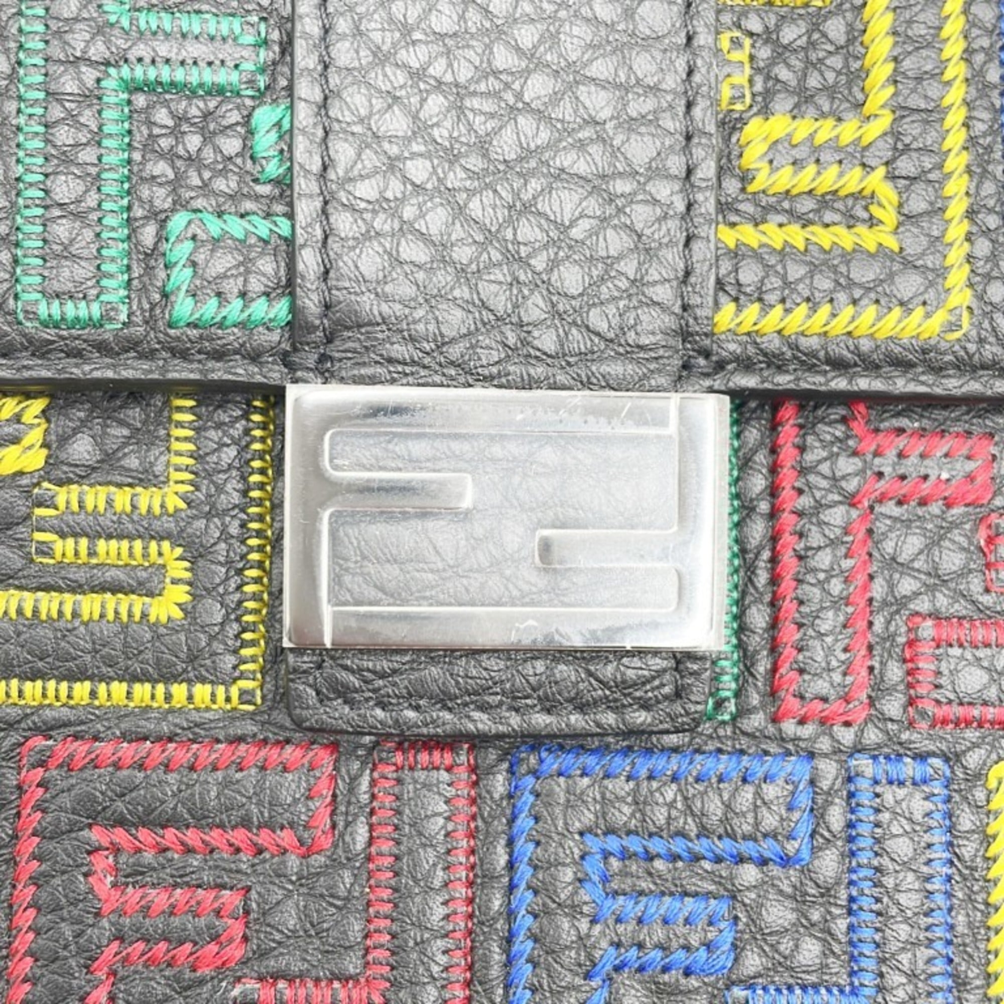 Fendi Multi-Color Leather Handbag Shoulder Bag Tote Bag (Pre-Owned)
